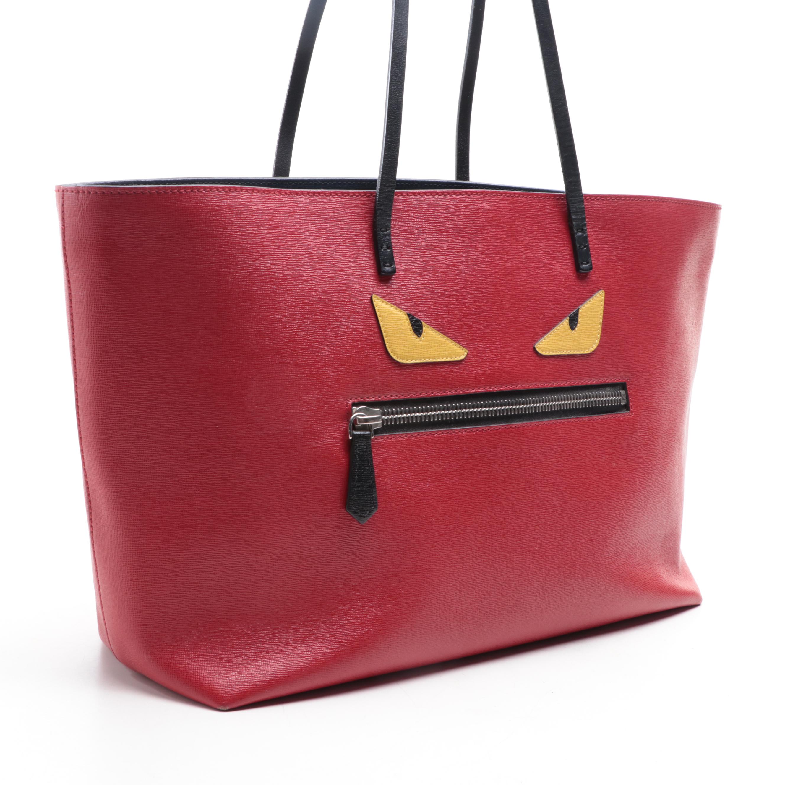 Fendi Monster Roll Leather Tote