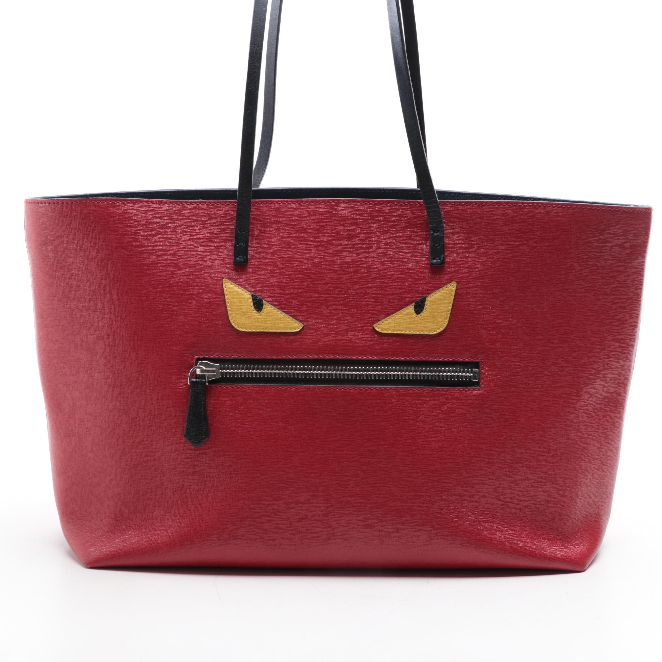 Fendi Monster Roll Leather Tote