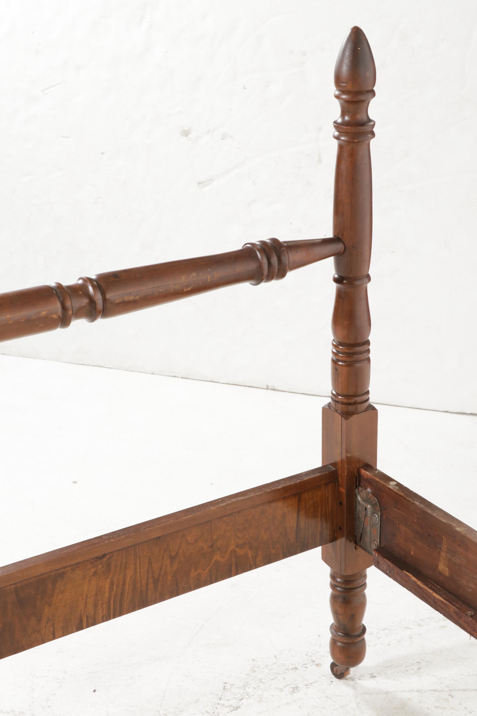 Federal Style Mahogany Finish Full Bed Frame