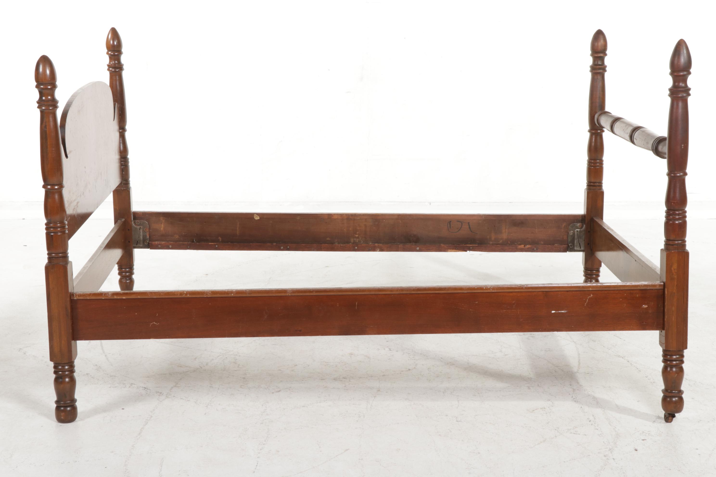 Federal Style Mahogany Finish Full Bed Frame