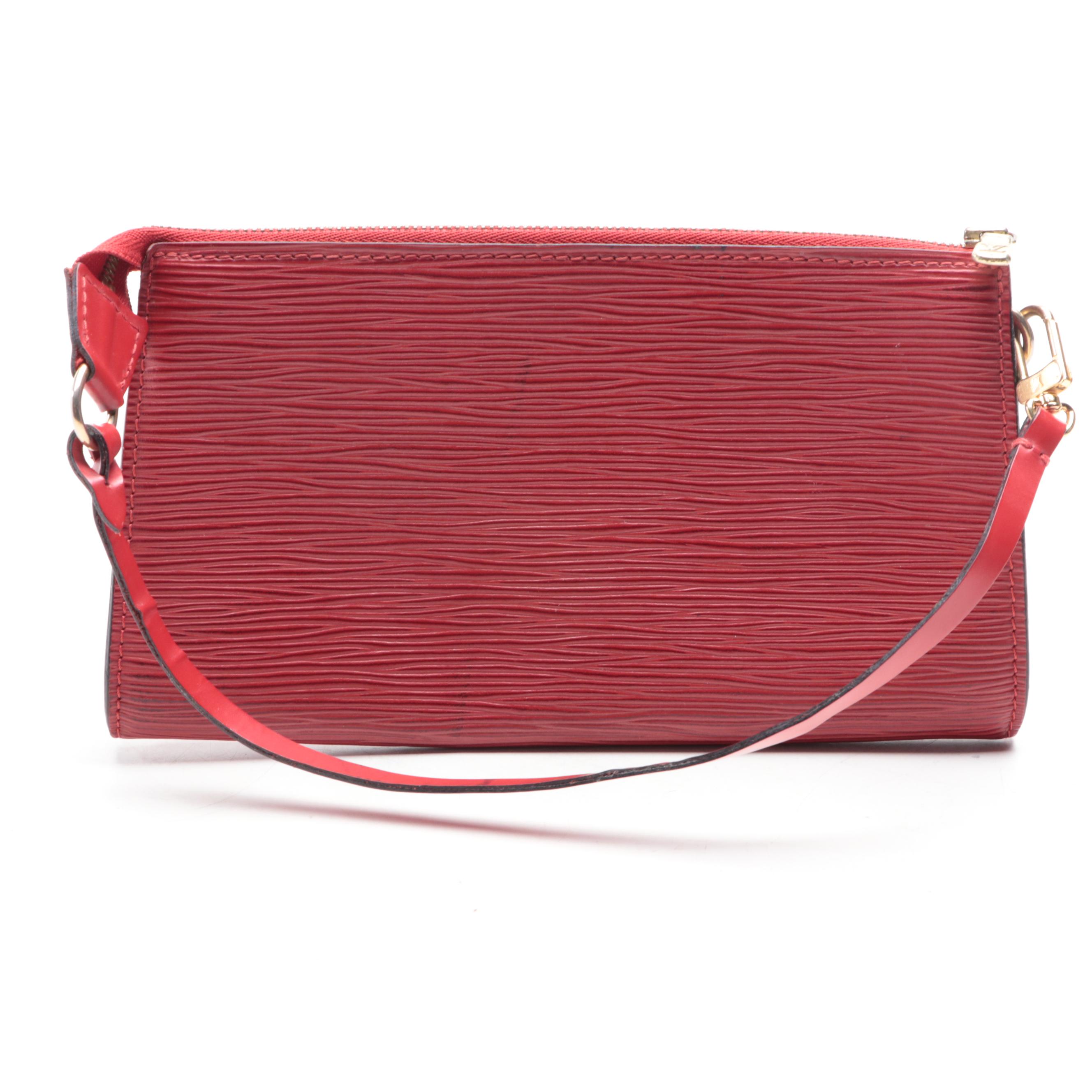 Louis Vuitton Pochette Accessoires in Red Epi Leather