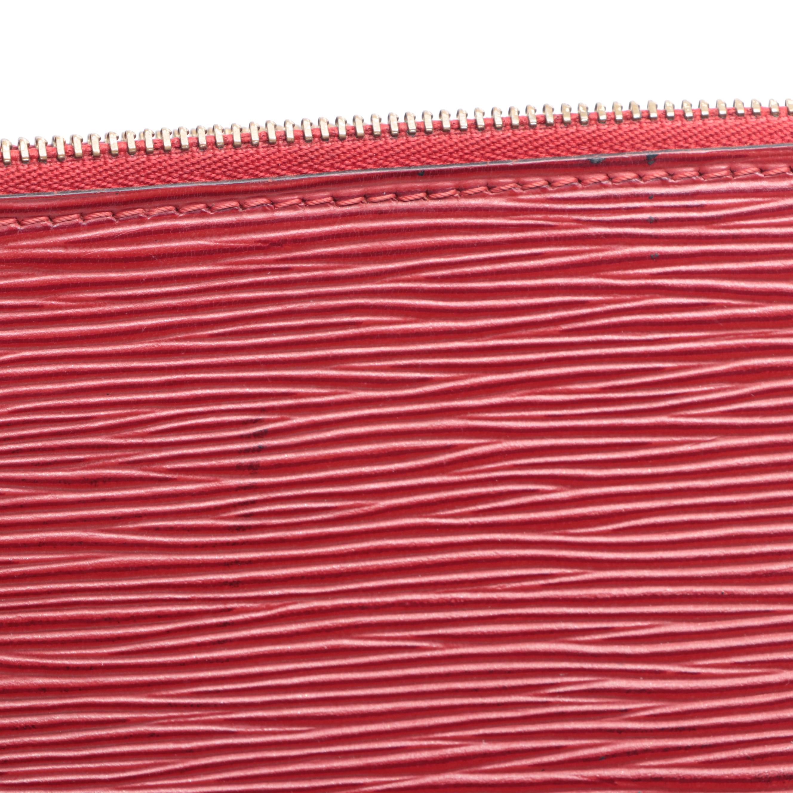 Louis Vuitton Pochette Accessoires in Red Epi Leather