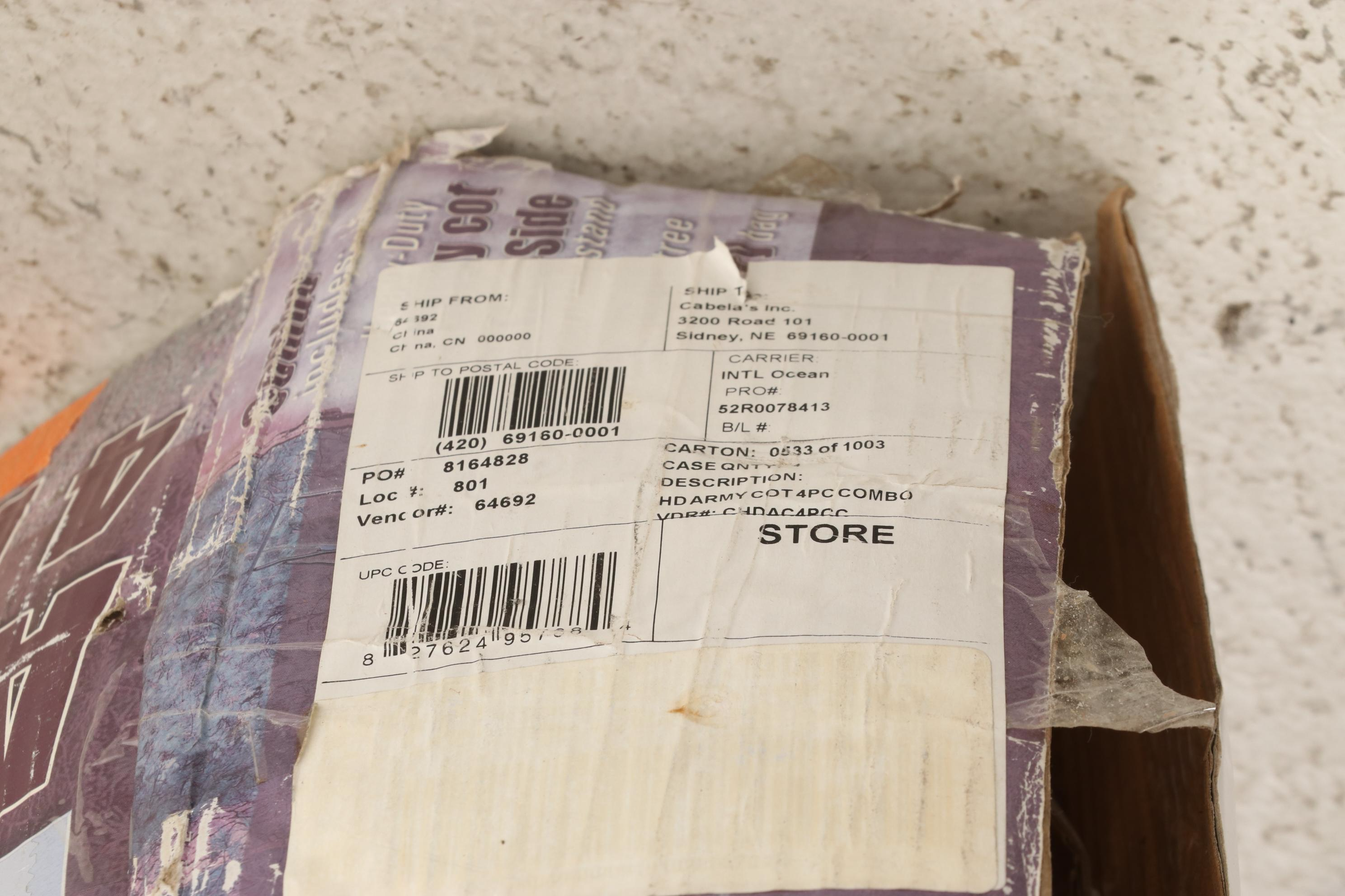 Coleman 10' Canopy With OSU Logo and Other Camping Gear