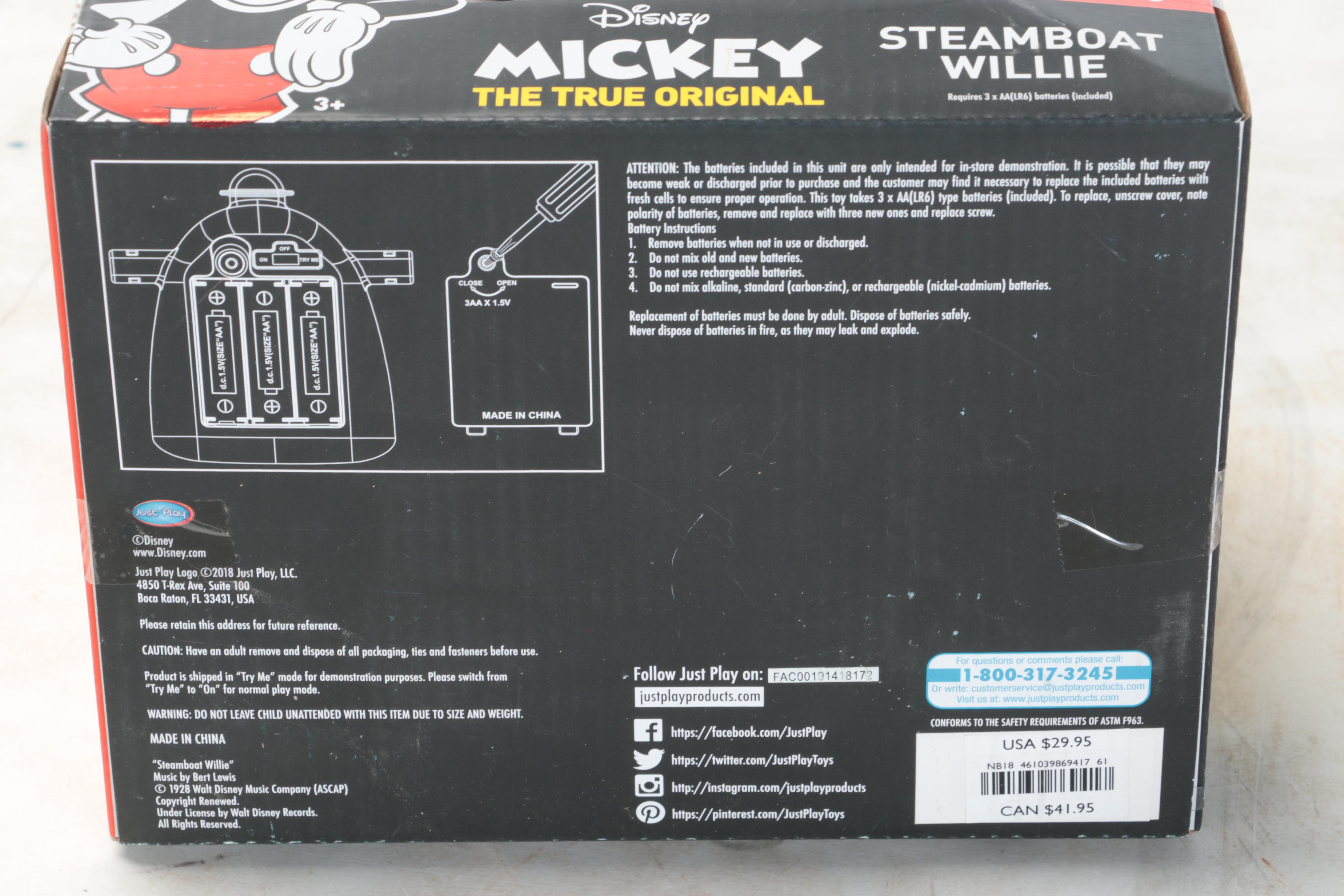 Walt Disney Stuffed Animals Featuring Minnie Mouse and Mickey Mouse