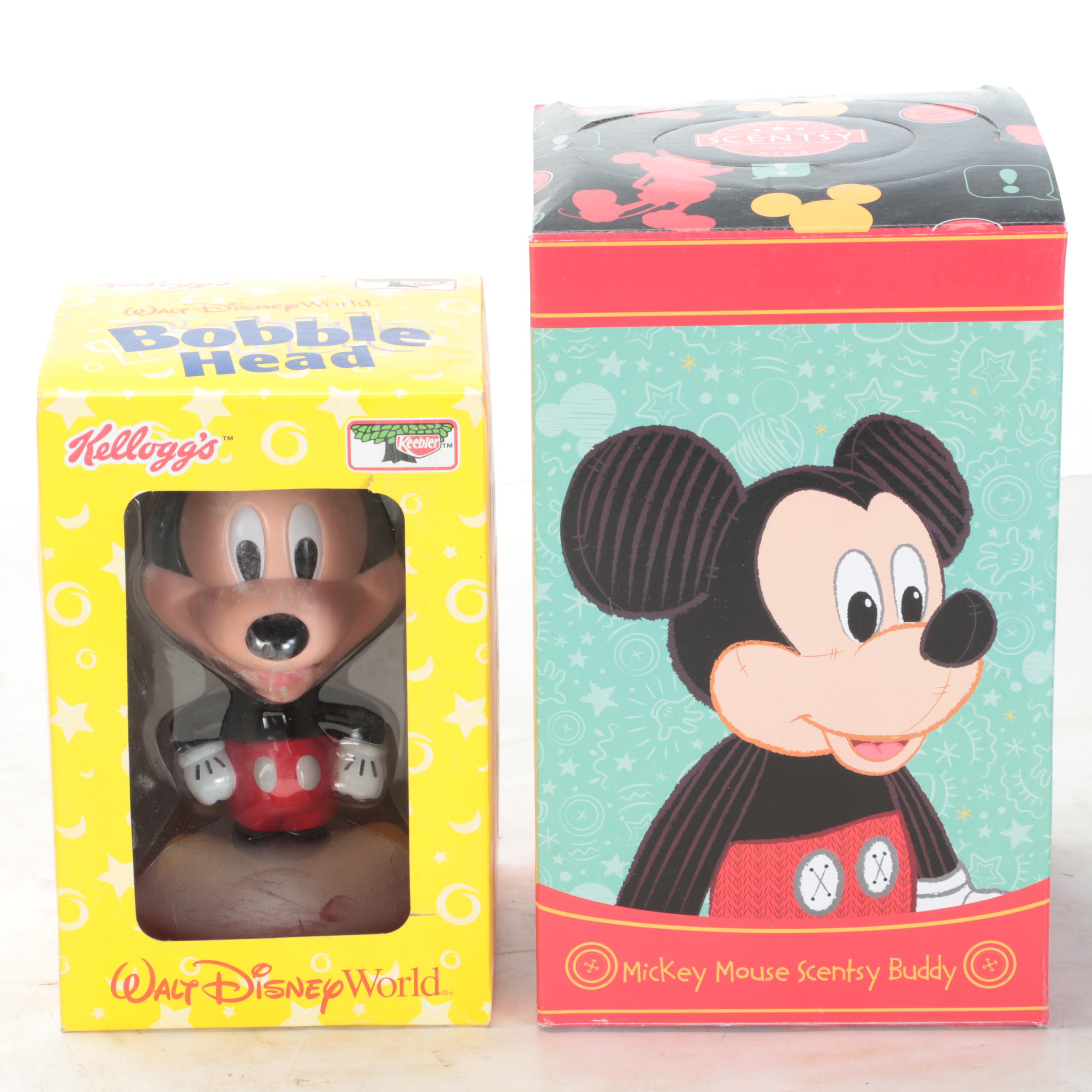 Walt Disney Stuffed Animals Featuring Minnie Mouse and Mickey Mouse