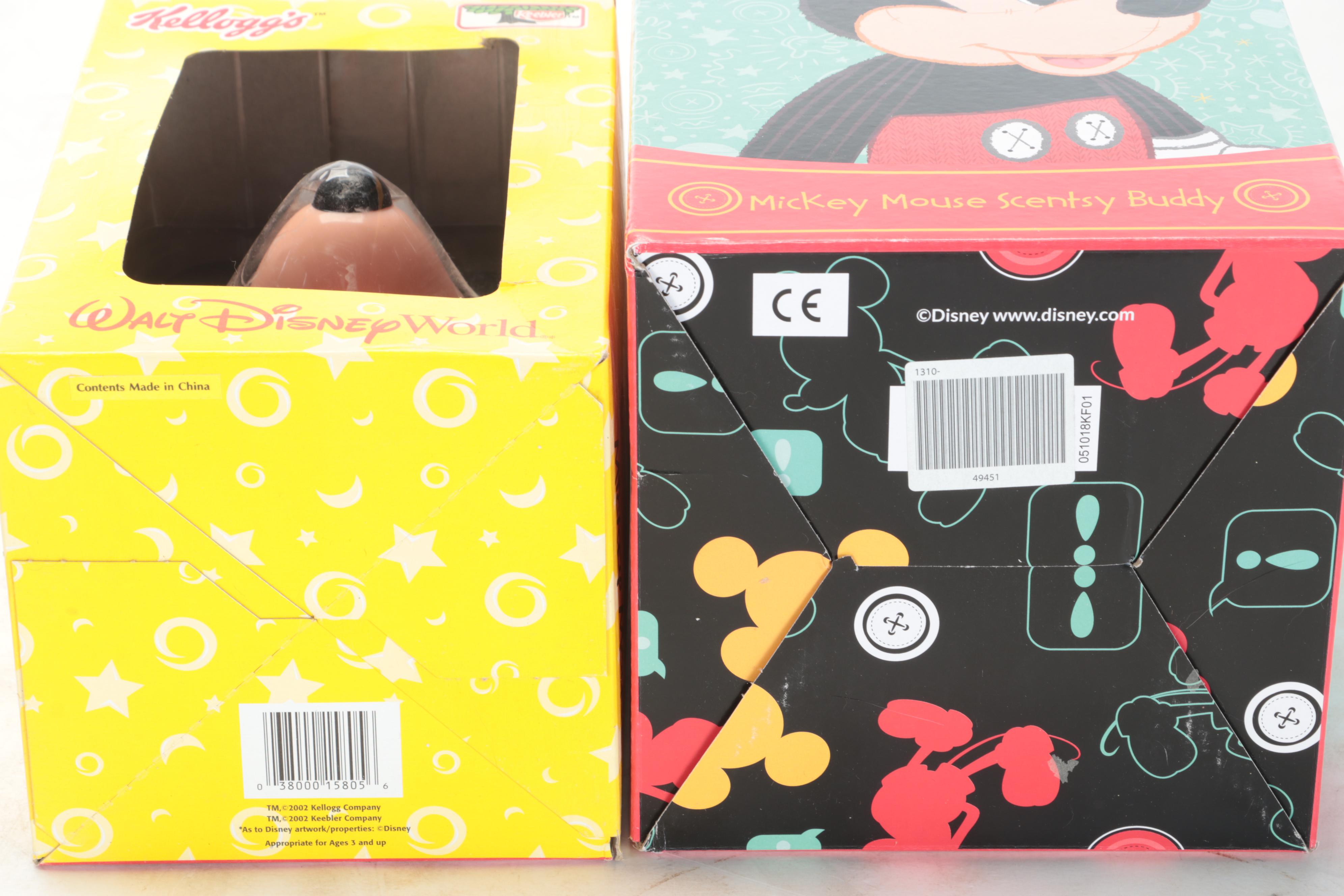 Walt Disney Stuffed Animals Featuring Minnie Mouse and Mickey Mouse