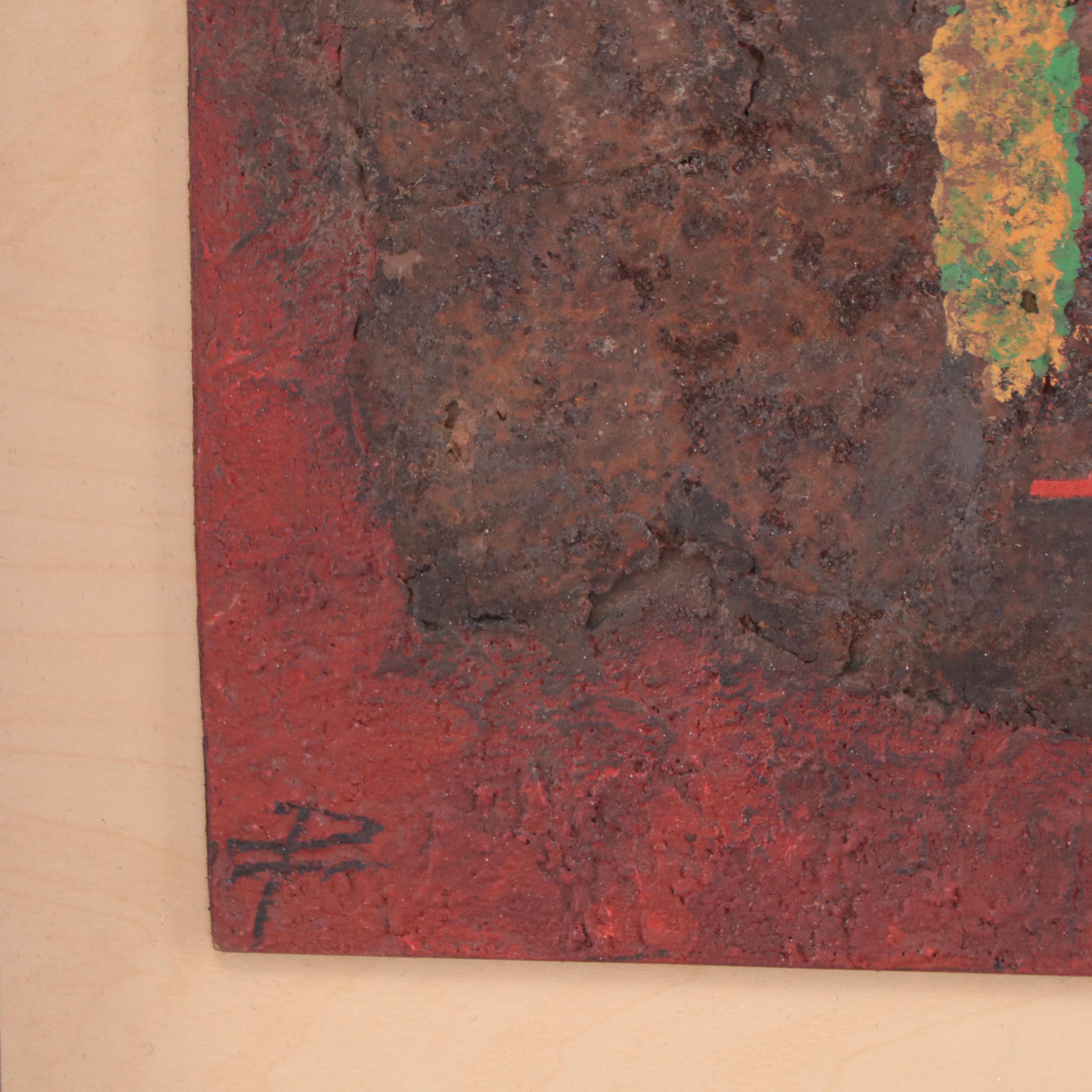 Isabel Pons Tello Abstract Geometric Mixed Media Painting