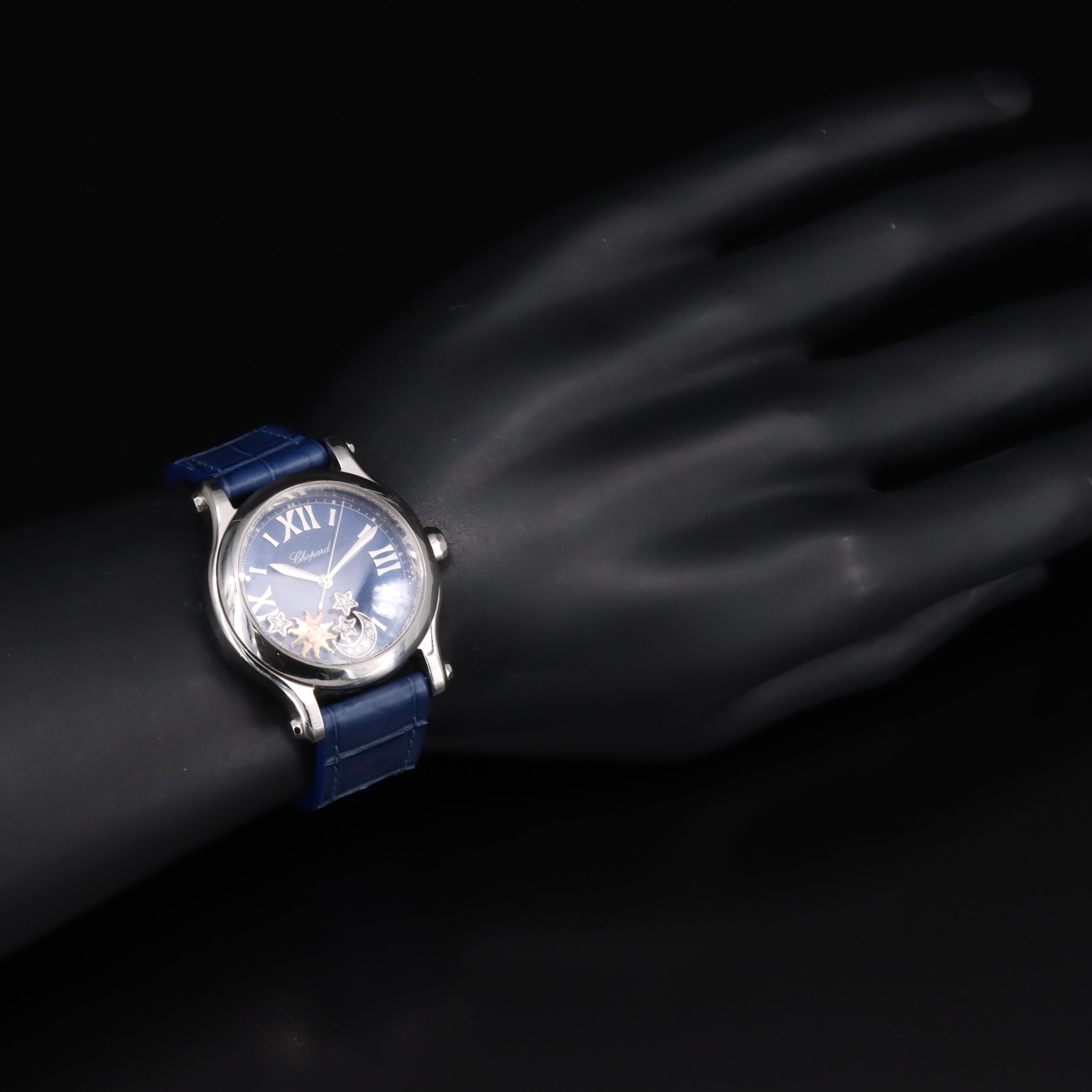 2018 Chopard Happy Sport Stars, Sun and Moon Diamond Watch