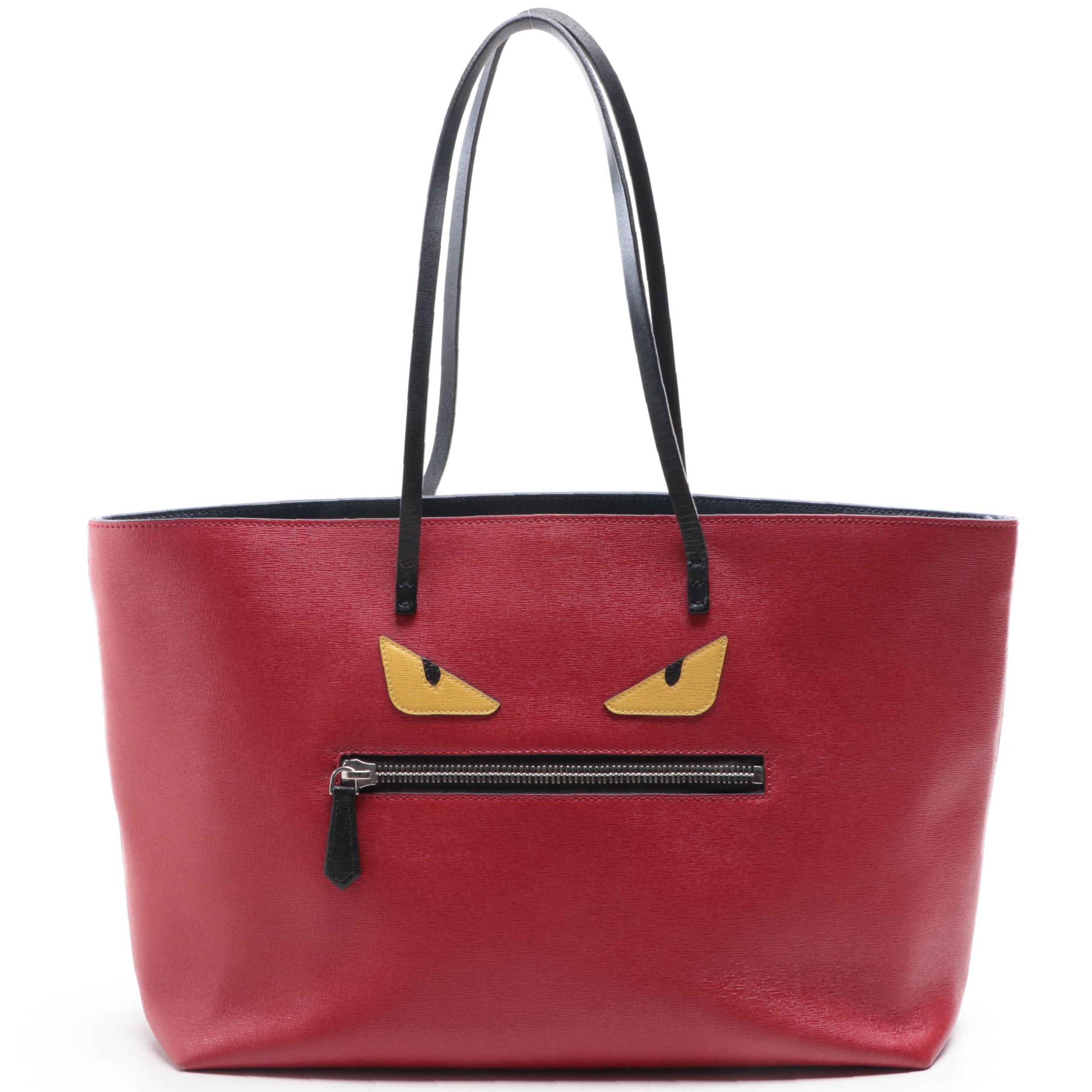 Fendi Monster Roll Leather Tote