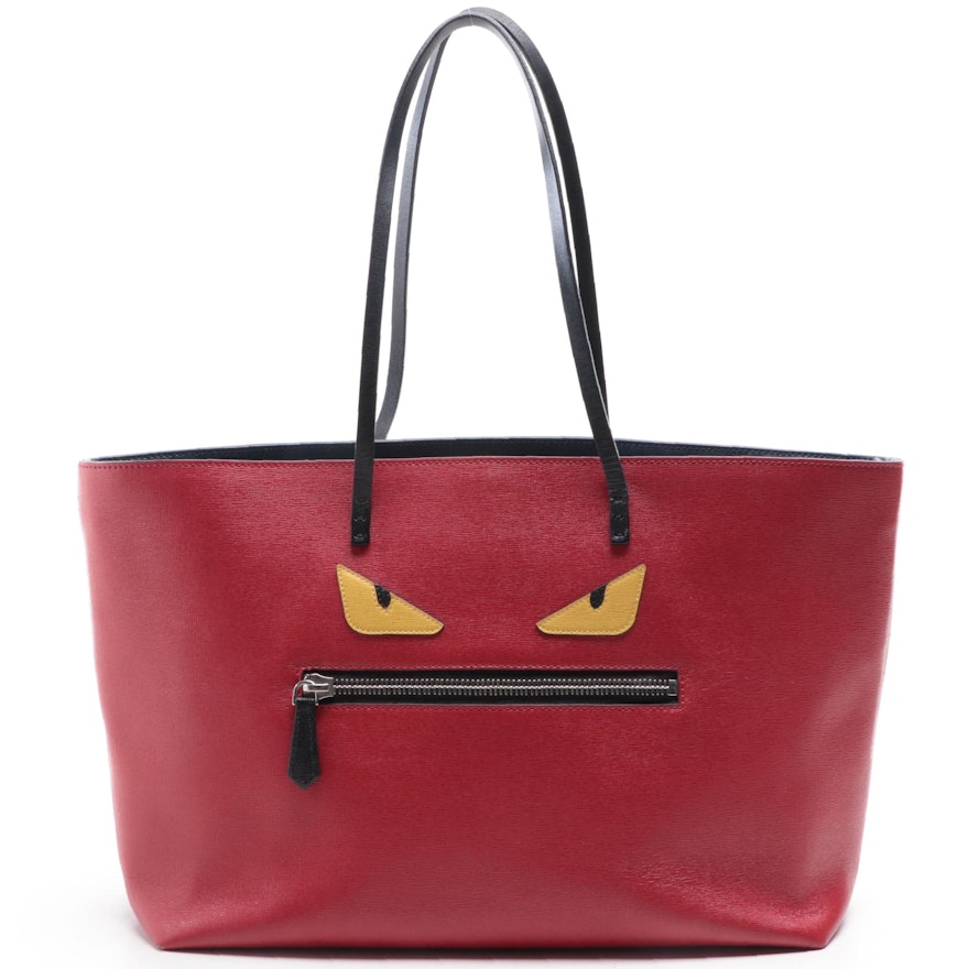 Fendi Monster Roll Leather Tote