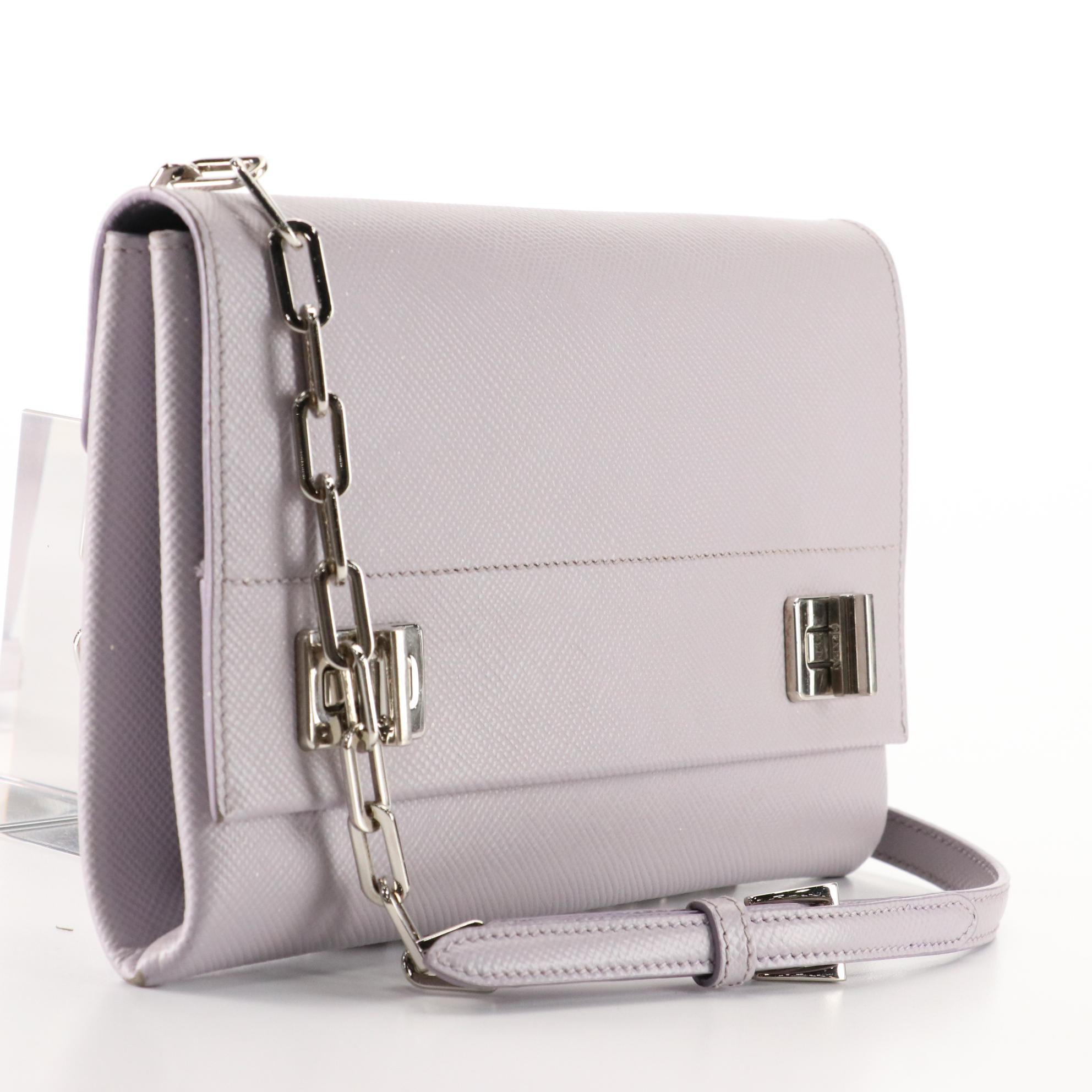 Prada Saffiano Leather Front Flap Crossbody