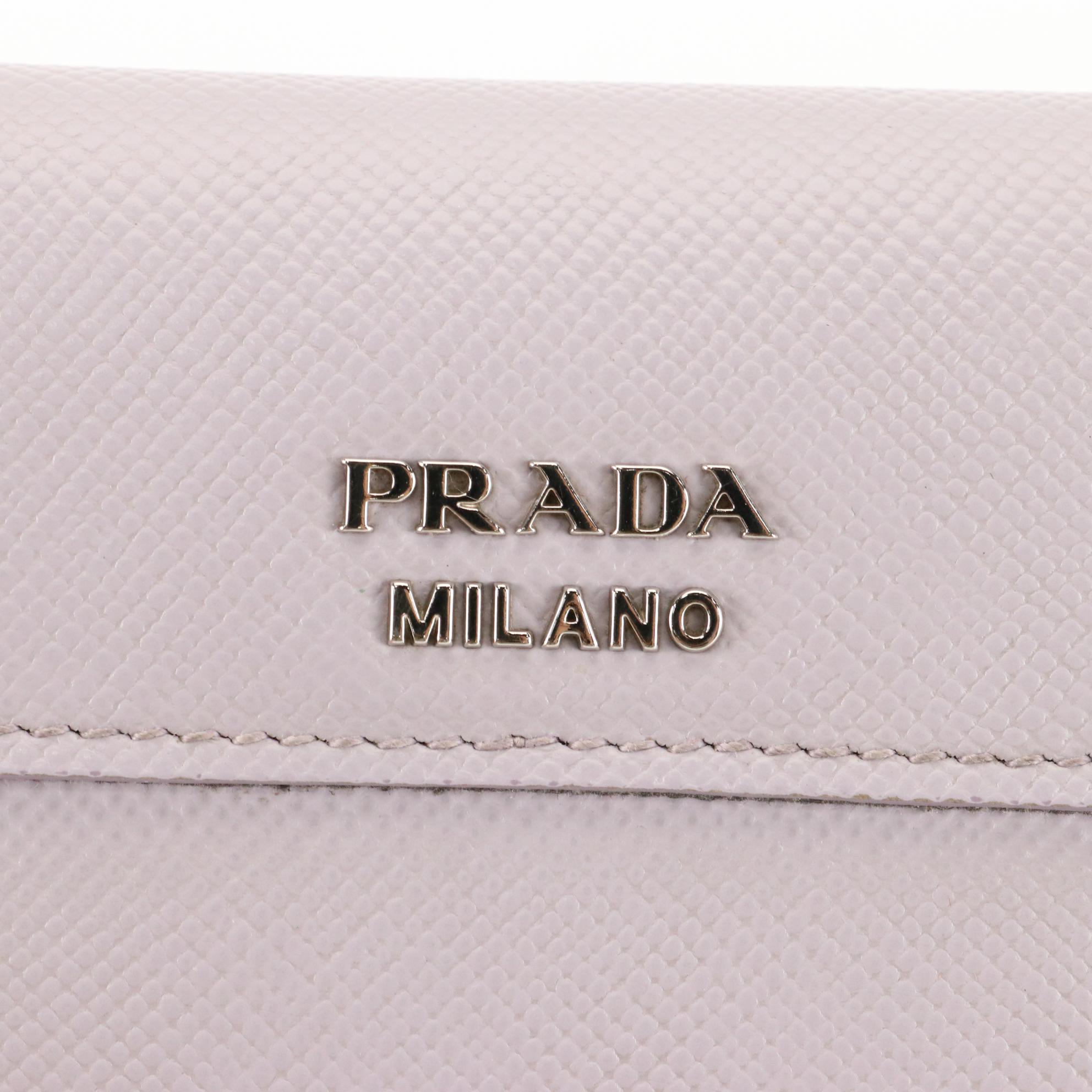 Prada Saffiano Leather Front Flap Crossbody