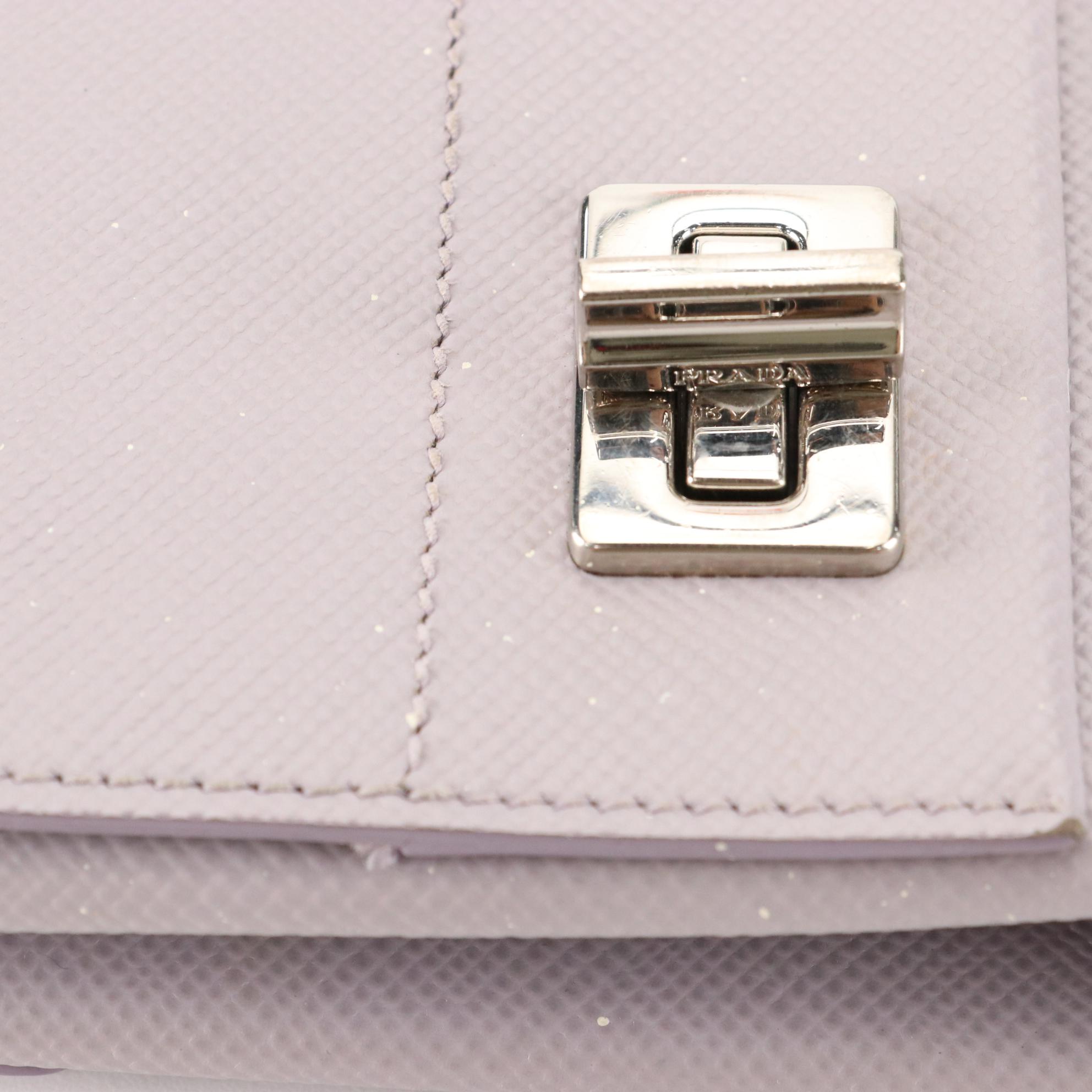 Prada Saffiano Leather Front Flap Crossbody