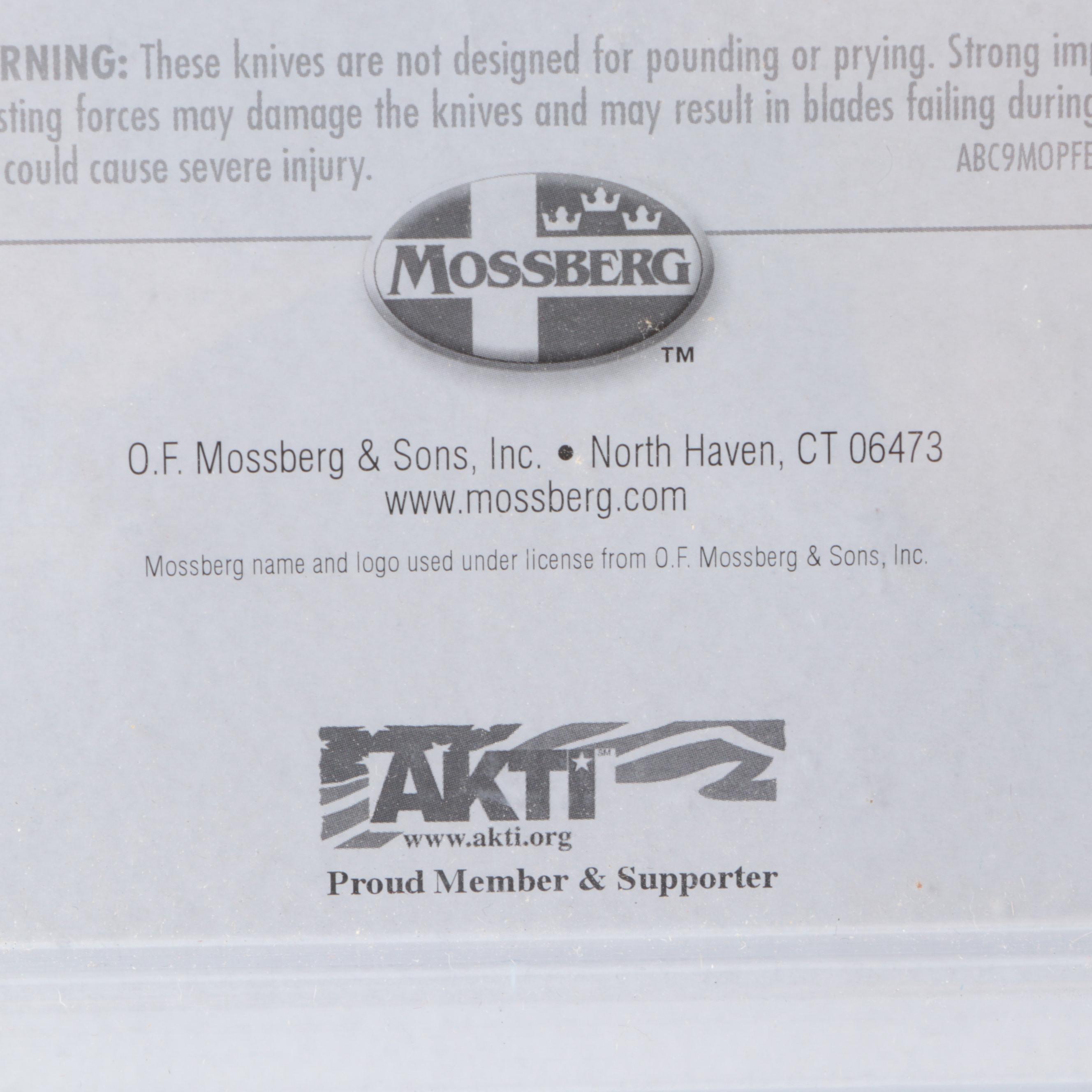 Mossberg 3pc Rescue Liner Knife Set with Columbia River Pocket Knife