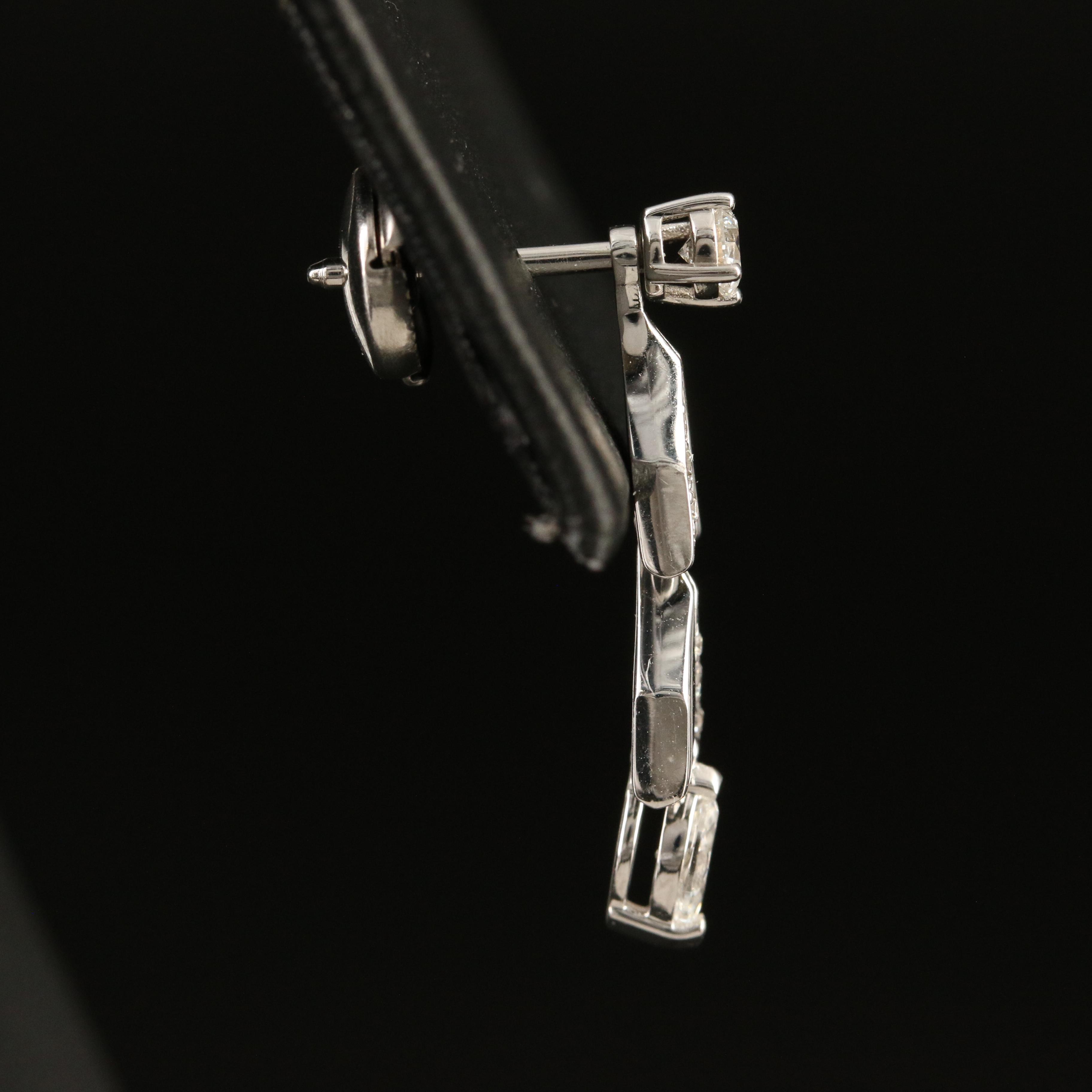 Tiffany & Co. 18K 0.58 CTW Diamond Stud Earrings with Foliate Enhancers