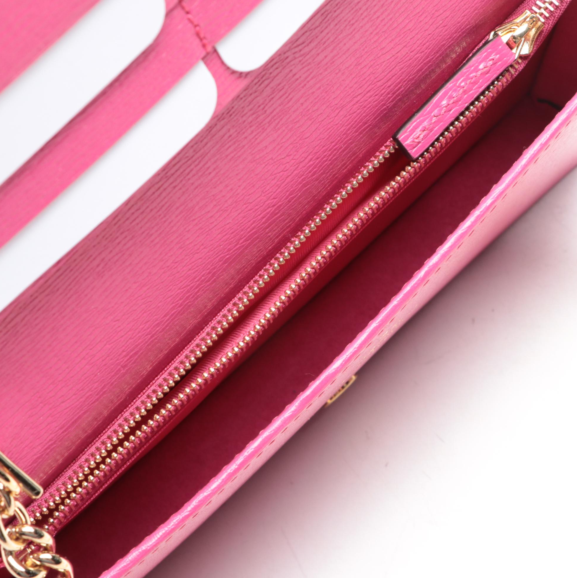 Gucci x Ken Scott Horsebit Wallet on Chain in Floral Textured Leather