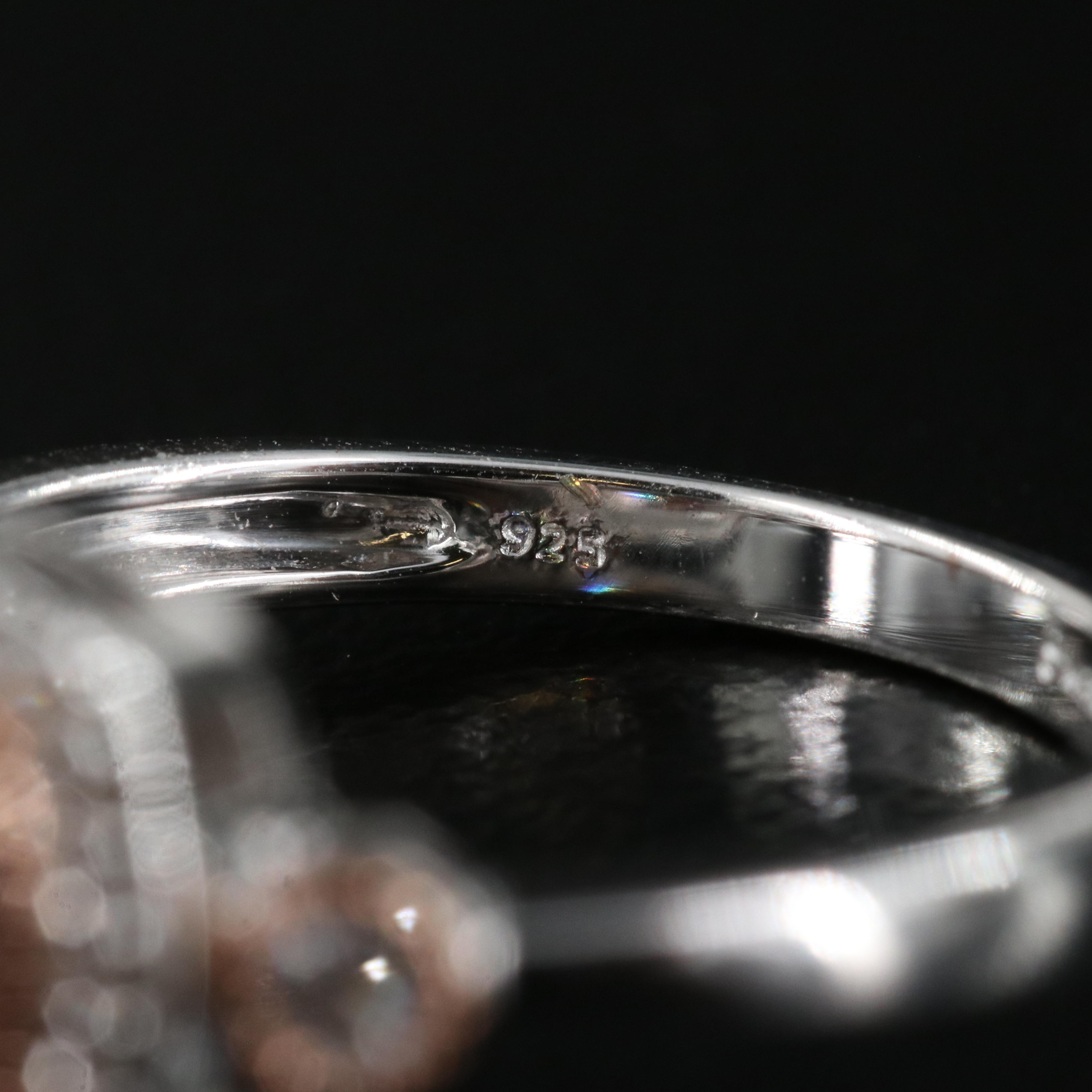 Sterling Sapphire and White Sapphire Ring