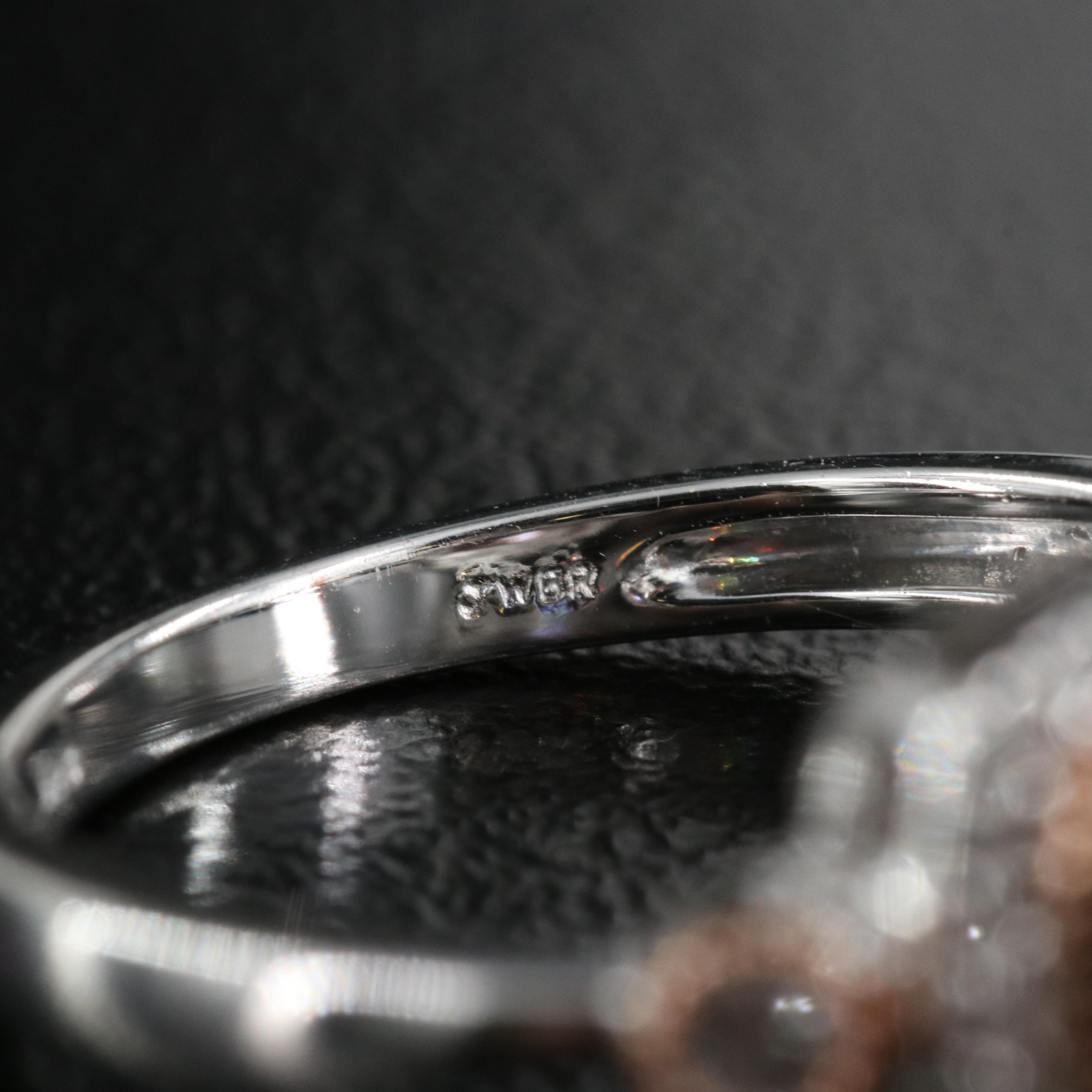 Sterling Sapphire and White Sapphire Ring