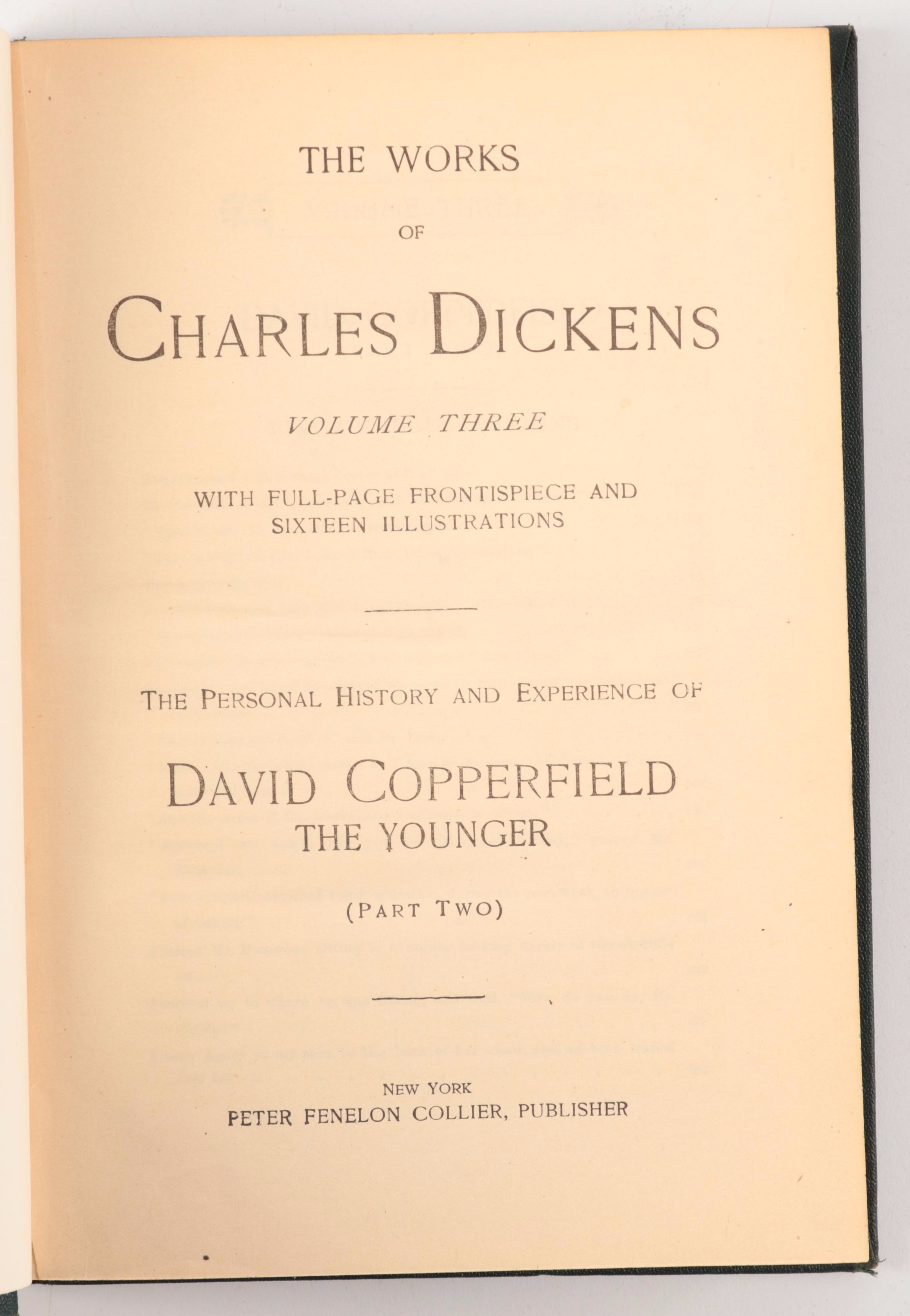 "The Works of Charles Dickens" Partial Set, Early 20th Century
