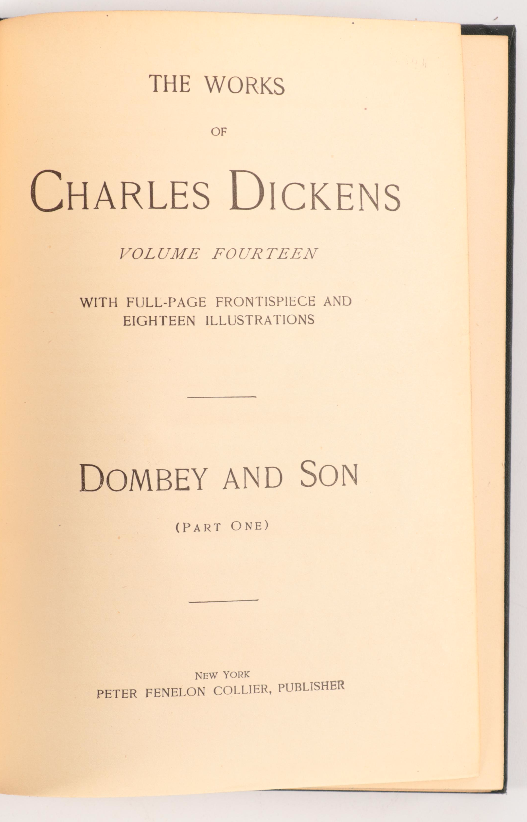 "The Works of Charles Dickens" Partial Set, Early 20th Century