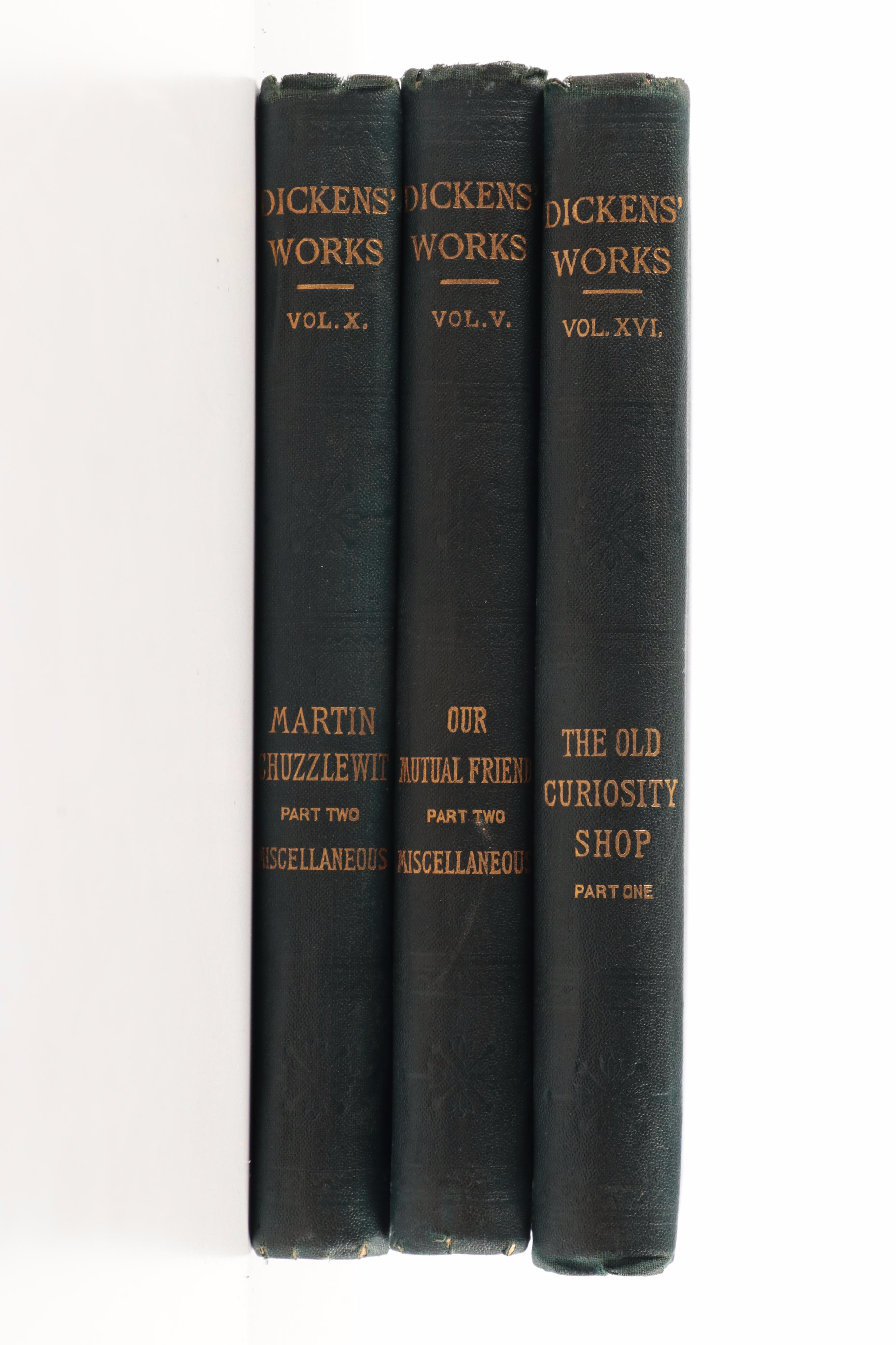 "The Works of Charles Dickens" Partial Set, Early 20th Century
