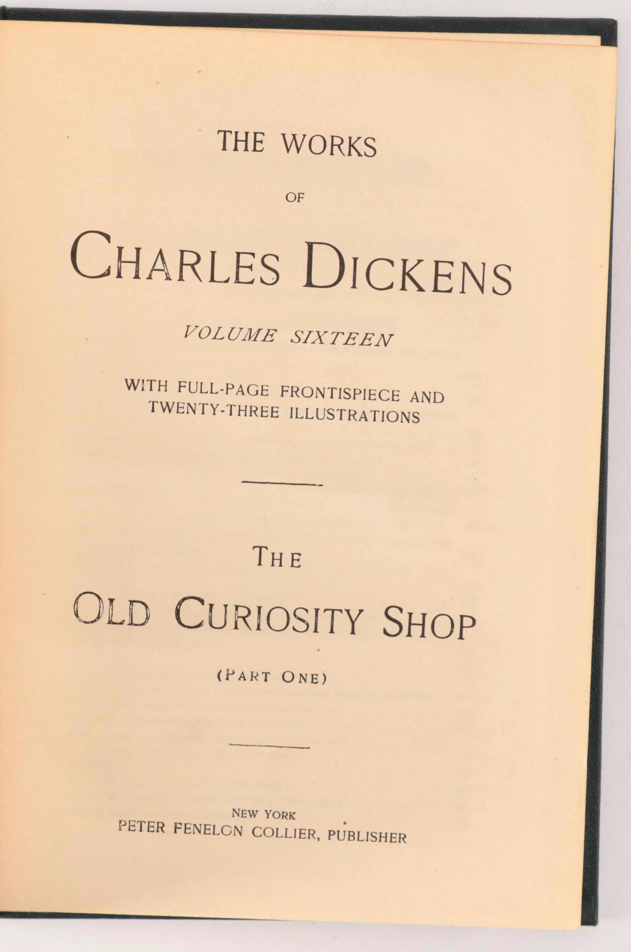 "The Works of Charles Dickens" Partial Set, Early 20th Century
