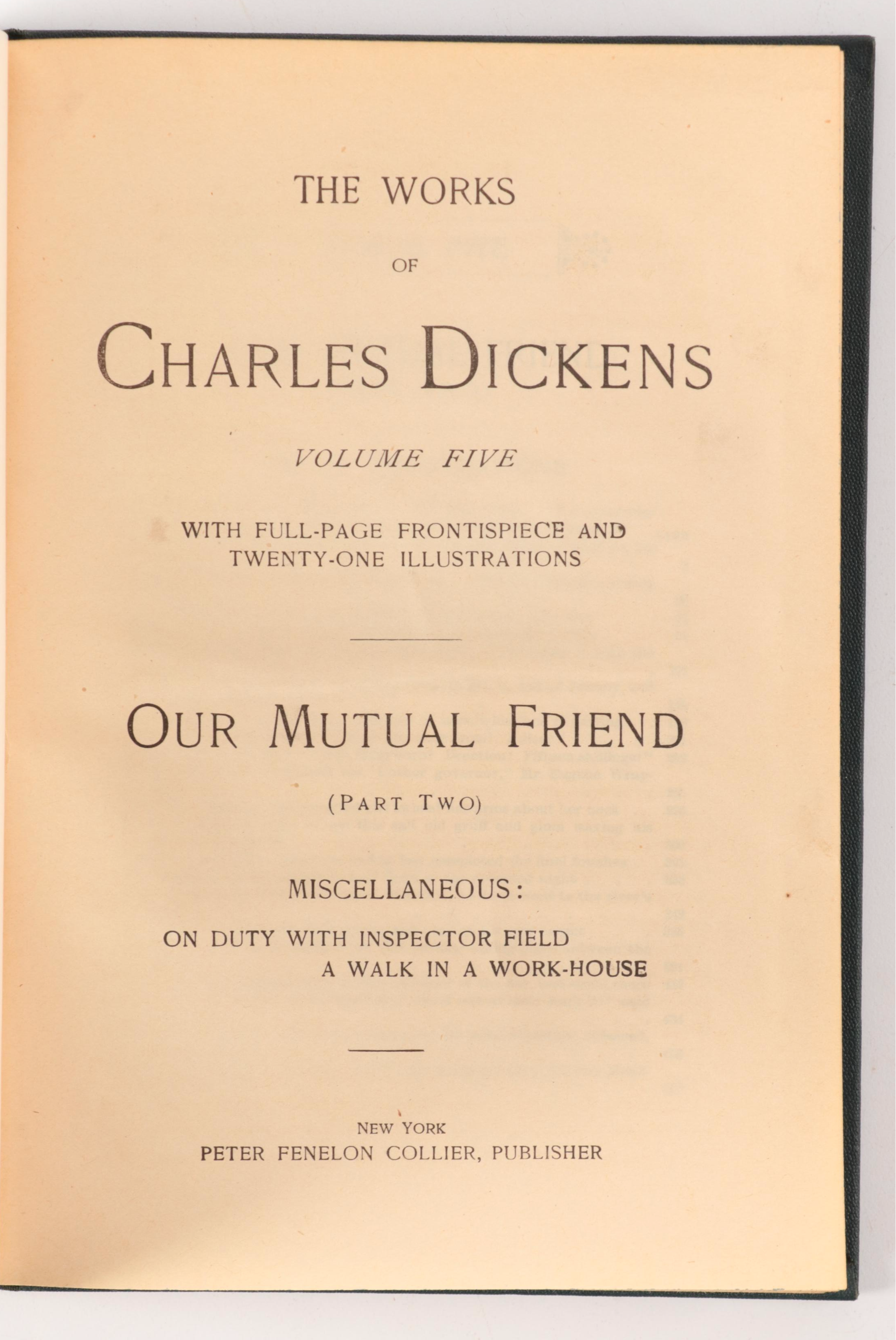 "The Works of Charles Dickens" Partial Set, Early 20th Century