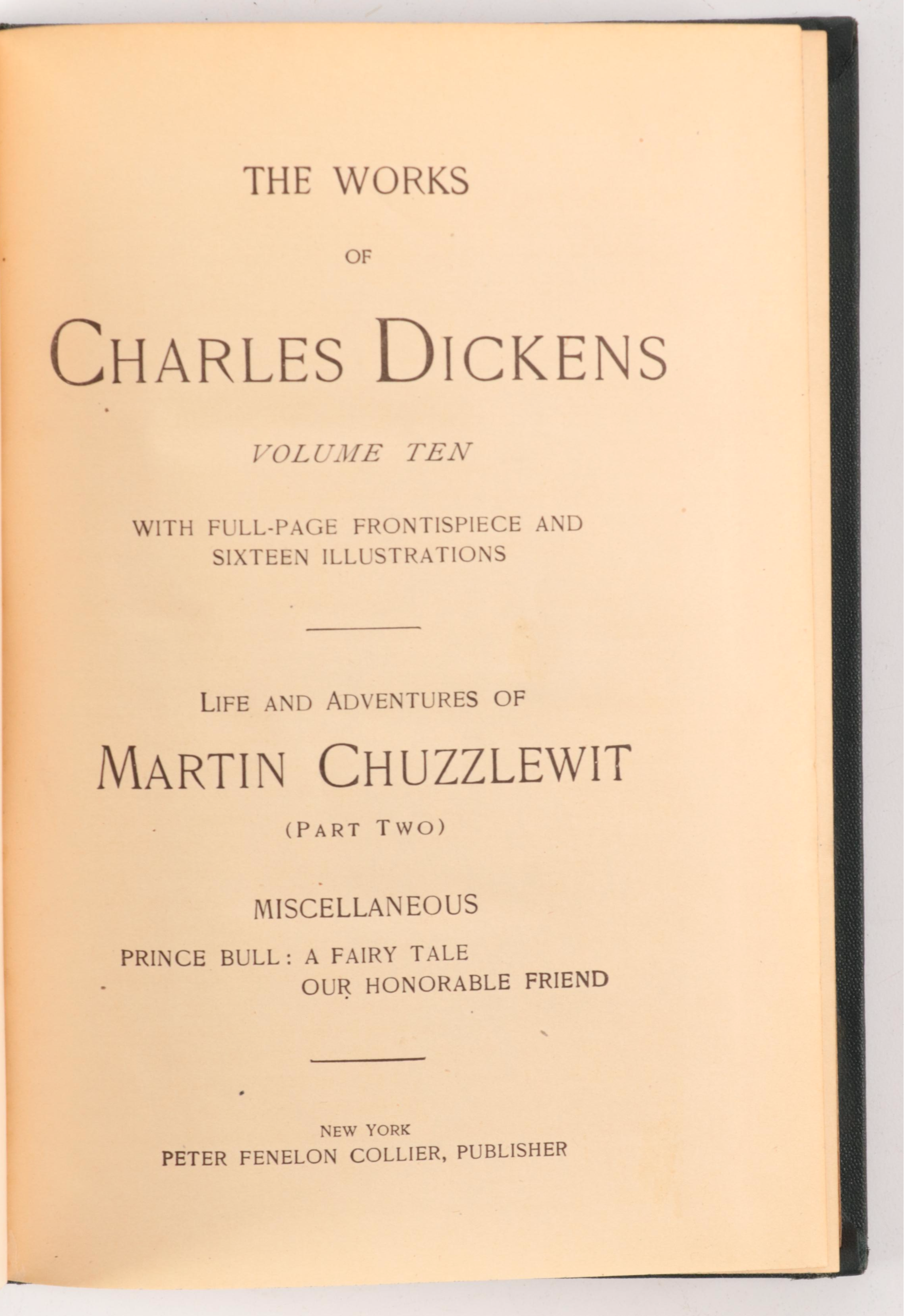 "The Works of Charles Dickens" Partial Set, Early 20th Century