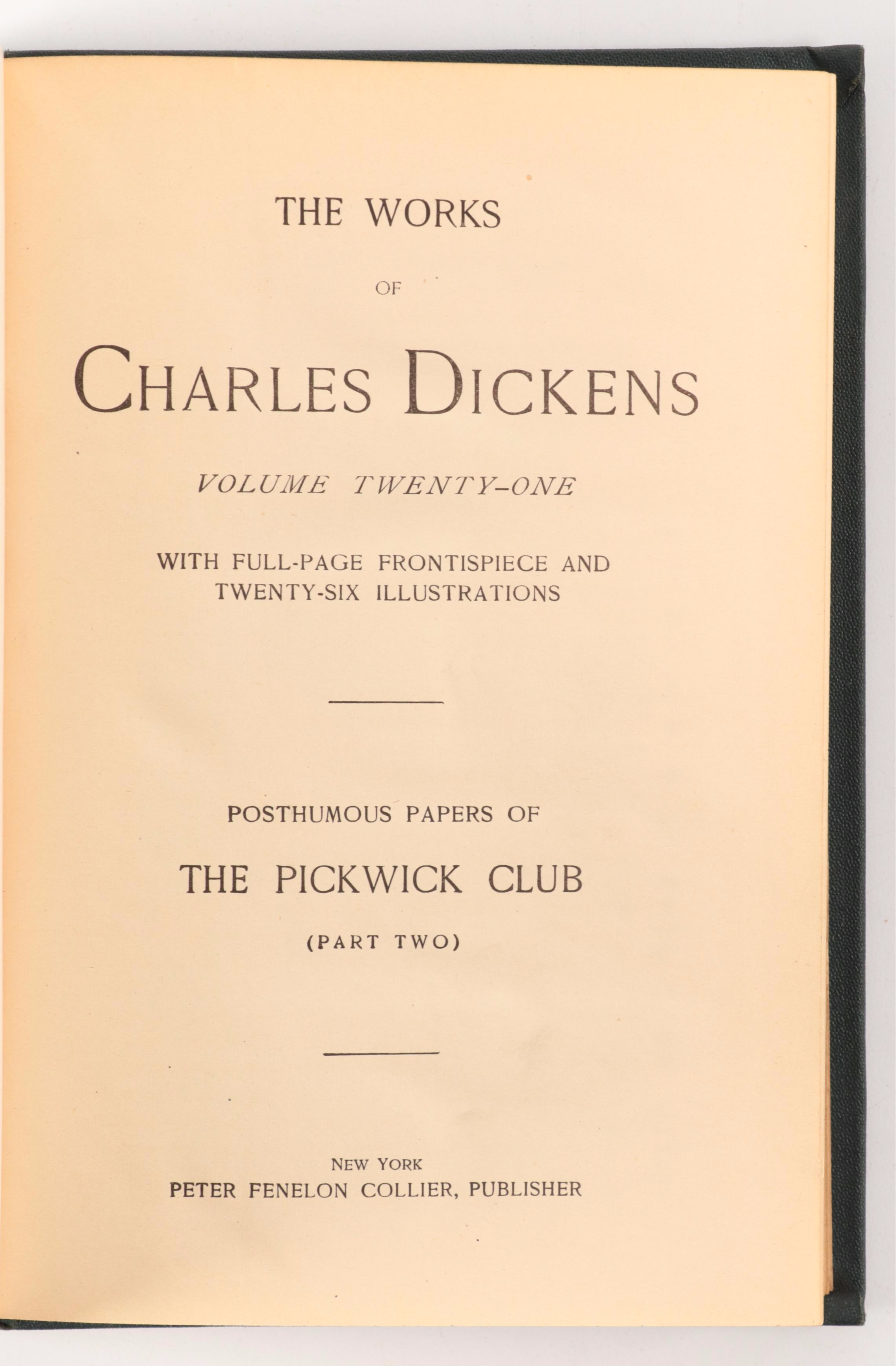 "The Works of Charles Dickens" Partial Set, Early 20th Century