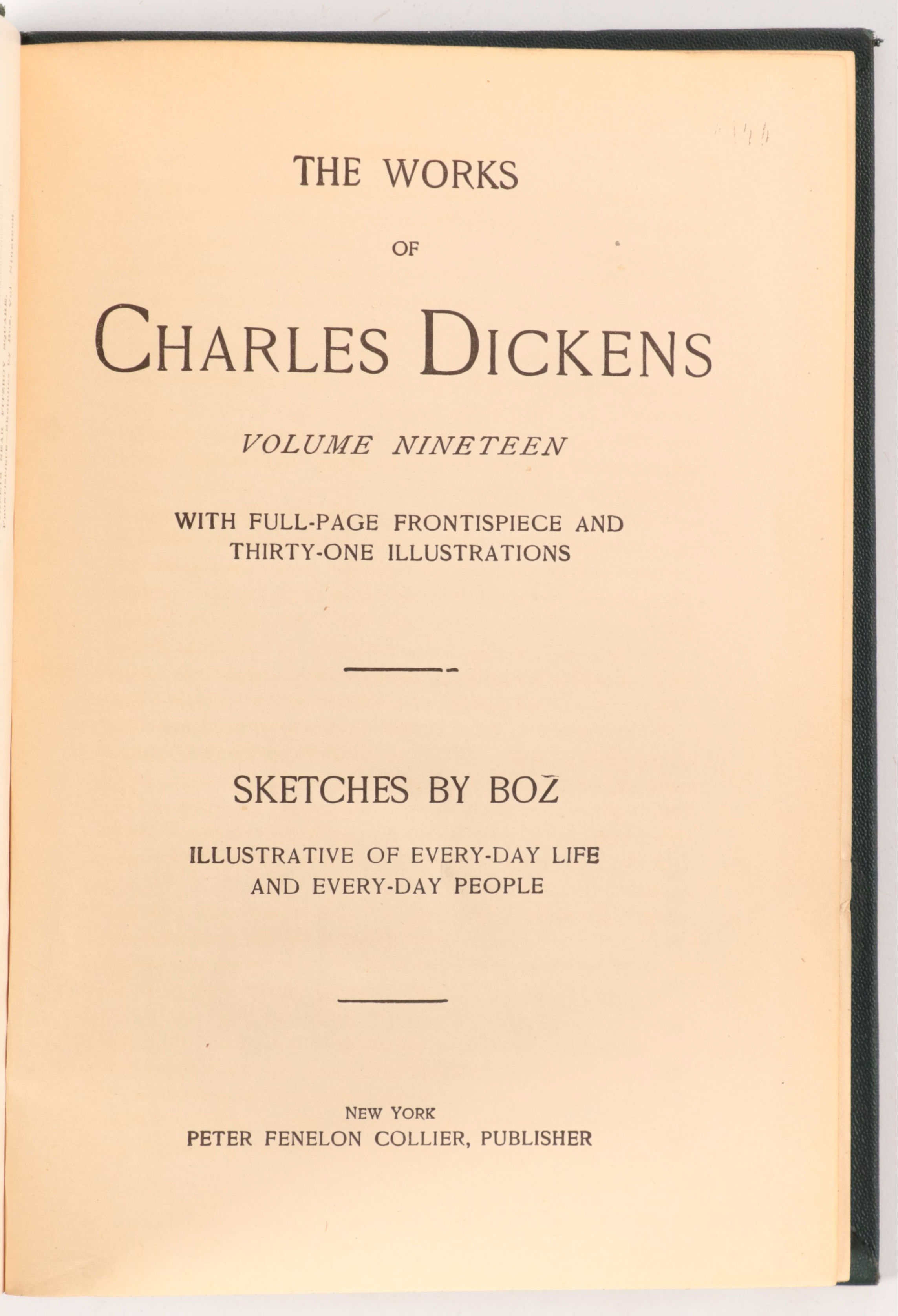 "The Works of Charles Dickens" Partial Set, Early 20th Century