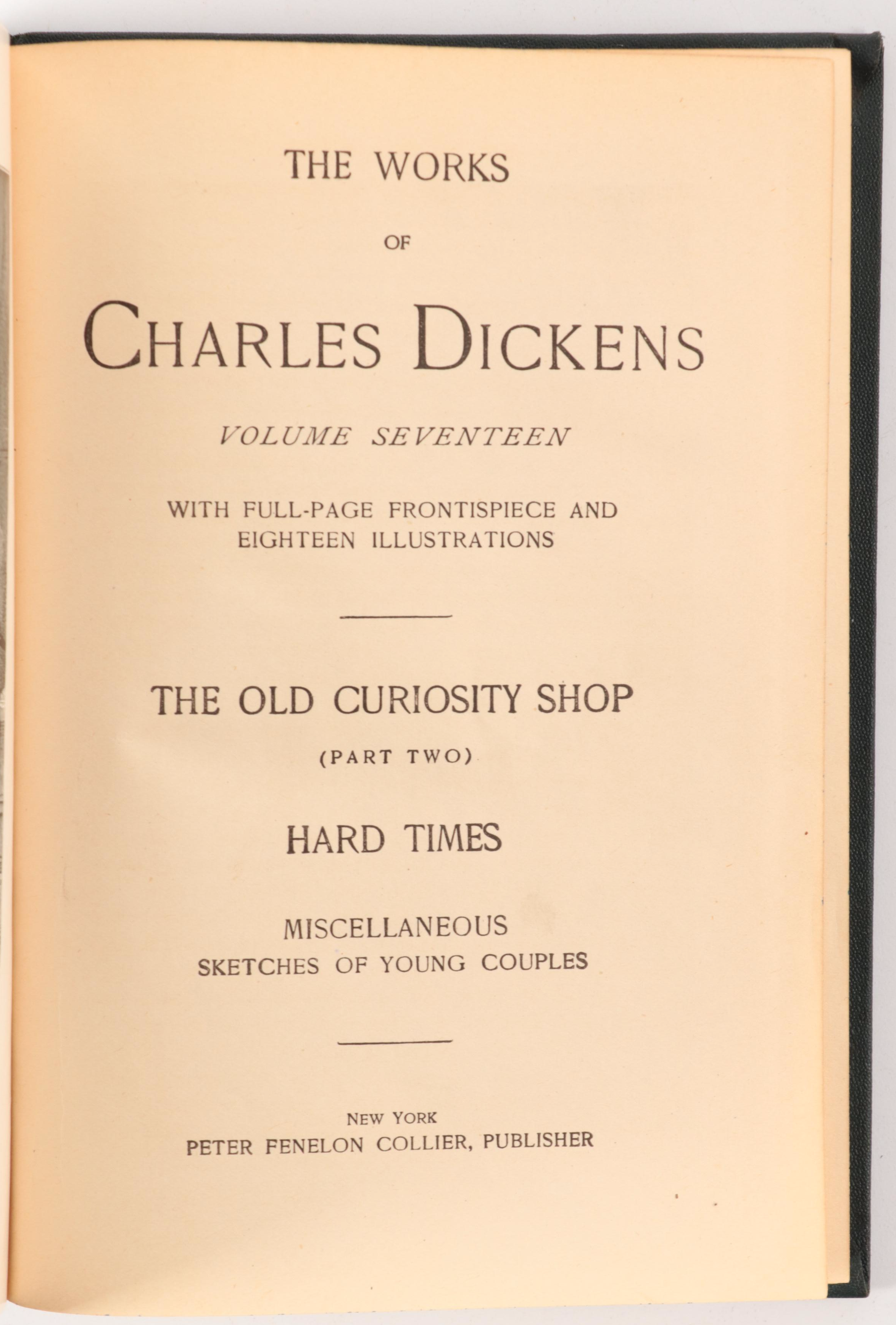 "The Works of Charles Dickens" Partial Set, Early 20th Century