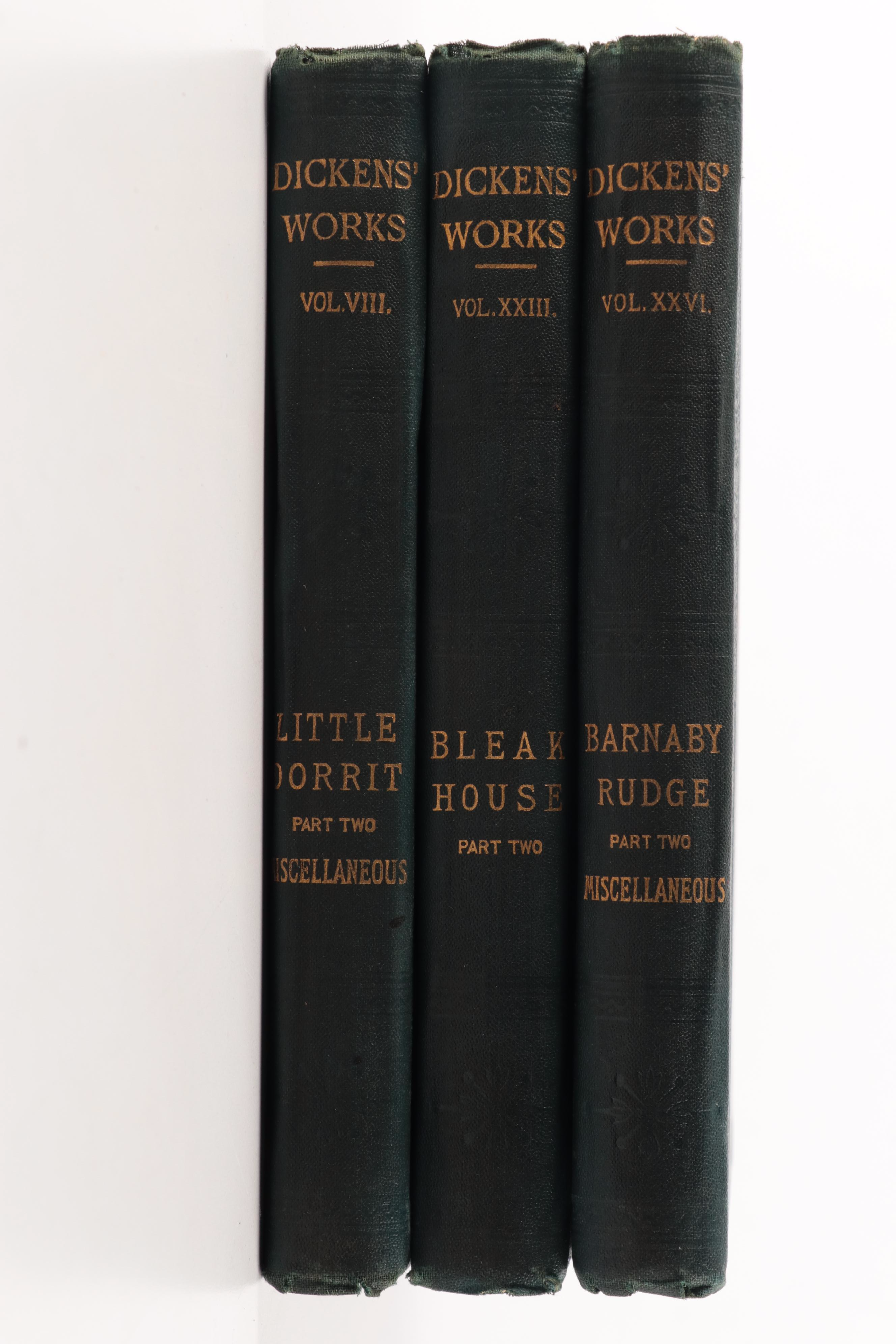 "The Works of Charles Dickens" Partial Set, Early 20th Century