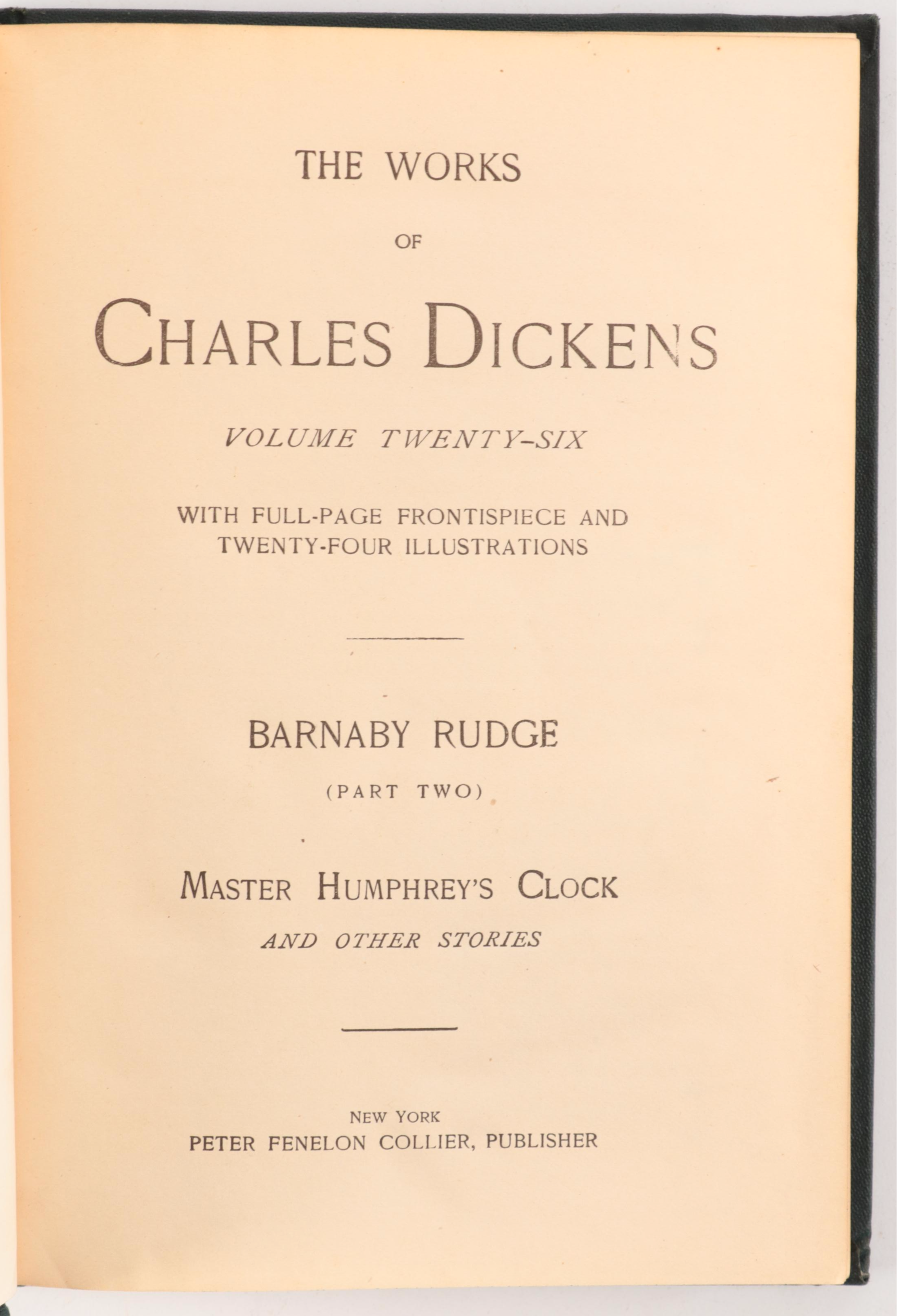 "The Works of Charles Dickens" Partial Set, Early 20th Century