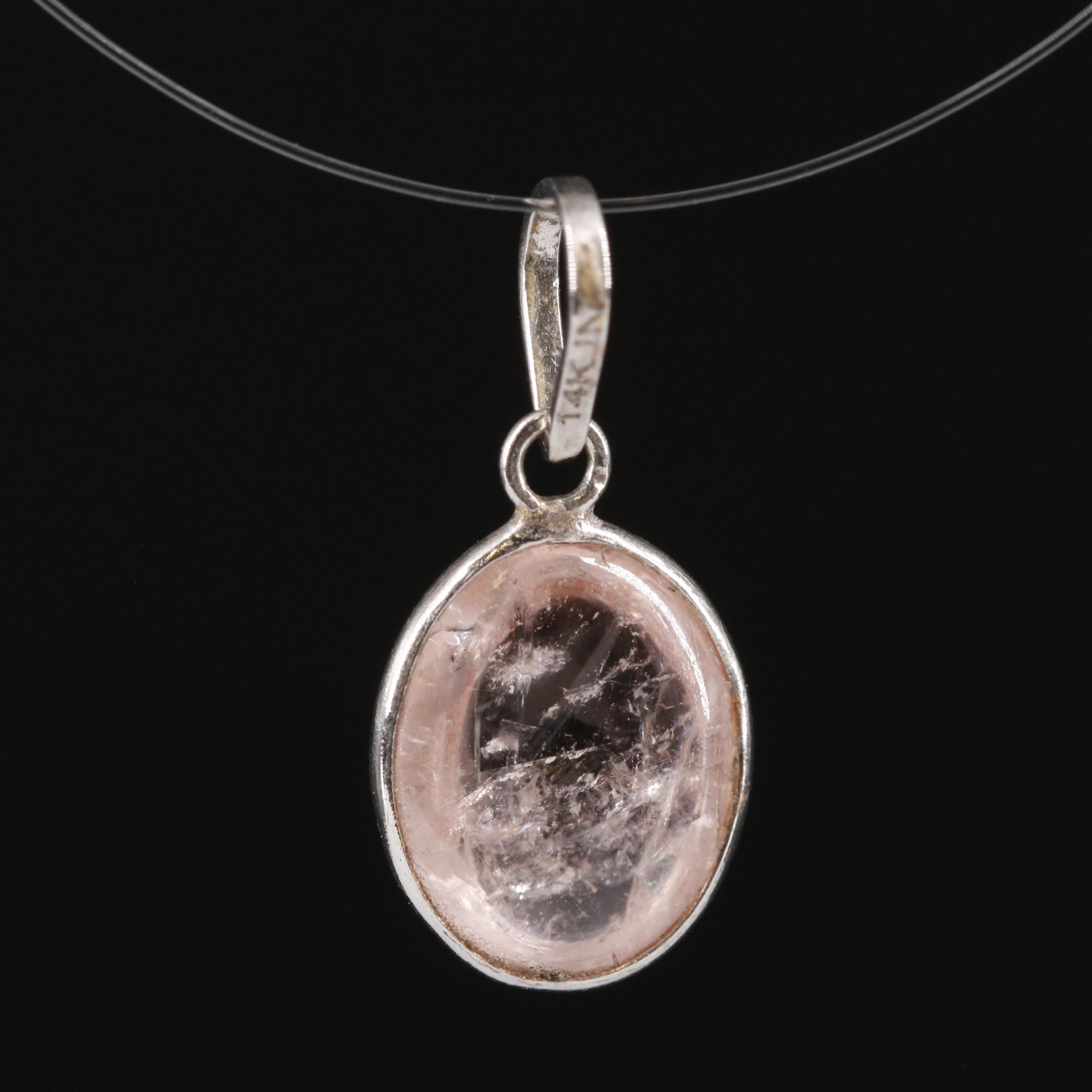 14K Morganite Pendant