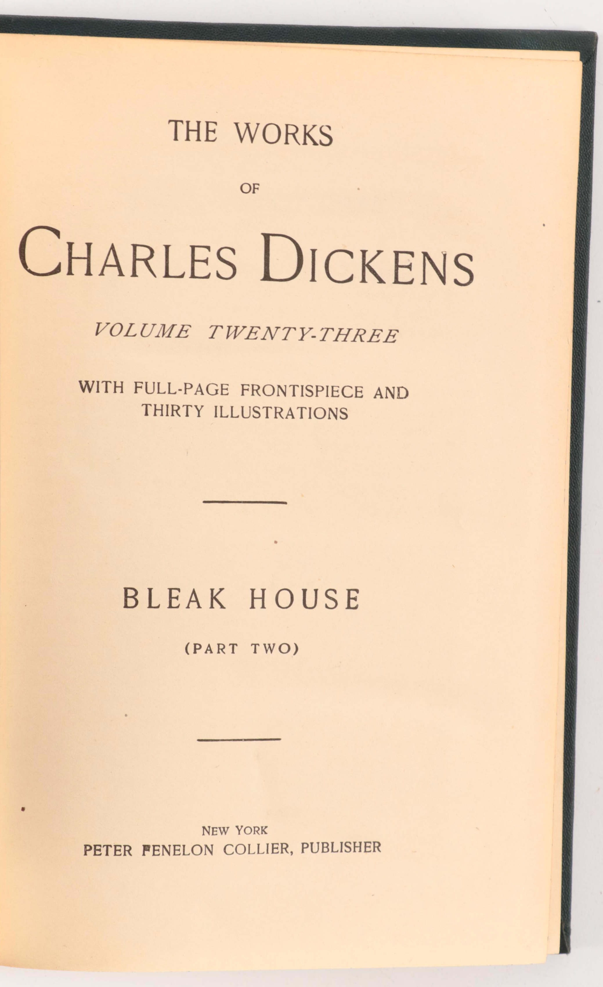 "The Works of Charles Dickens" Partial Set, Early 20th Century