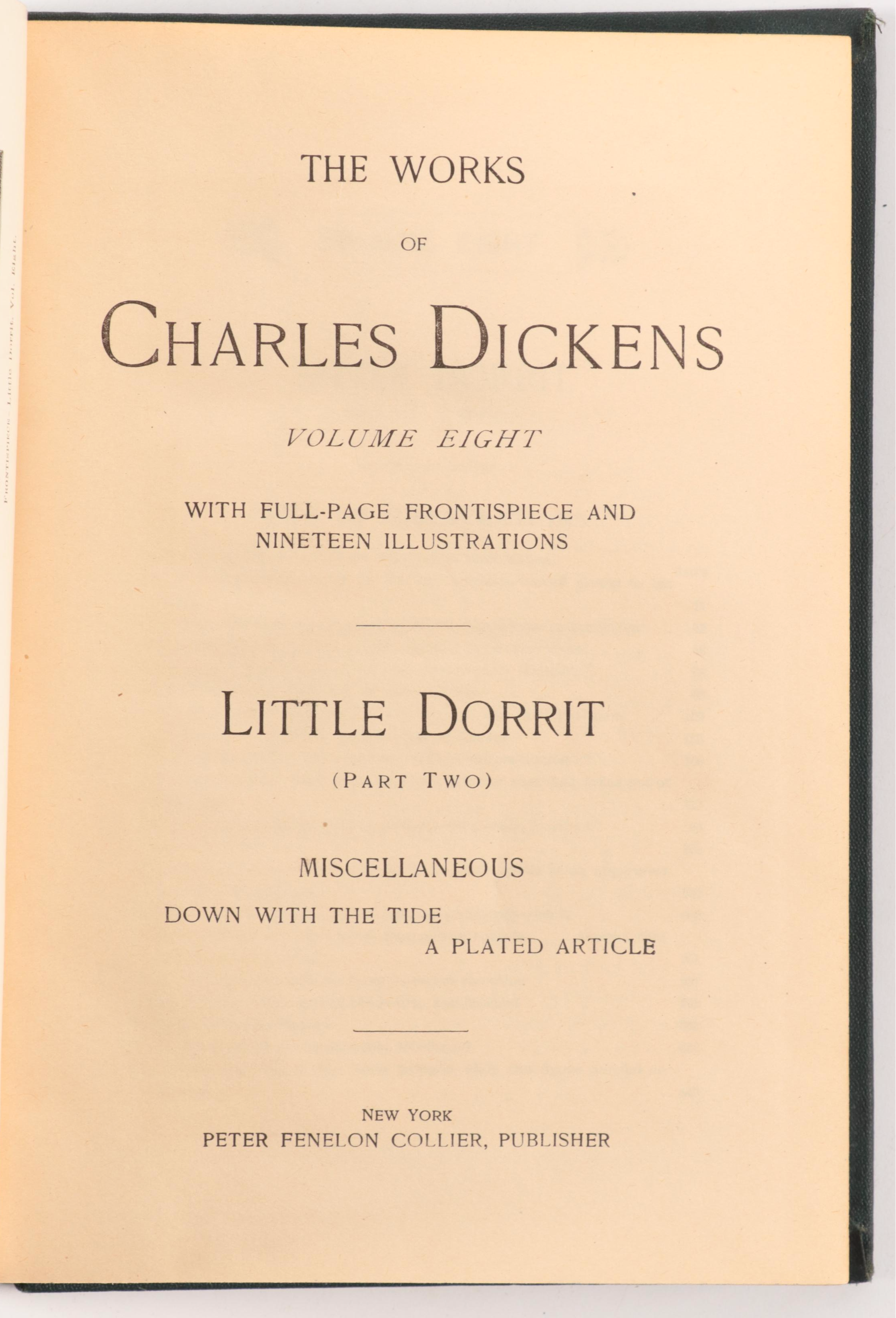"The Works of Charles Dickens" Partial Set, Early 20th Century