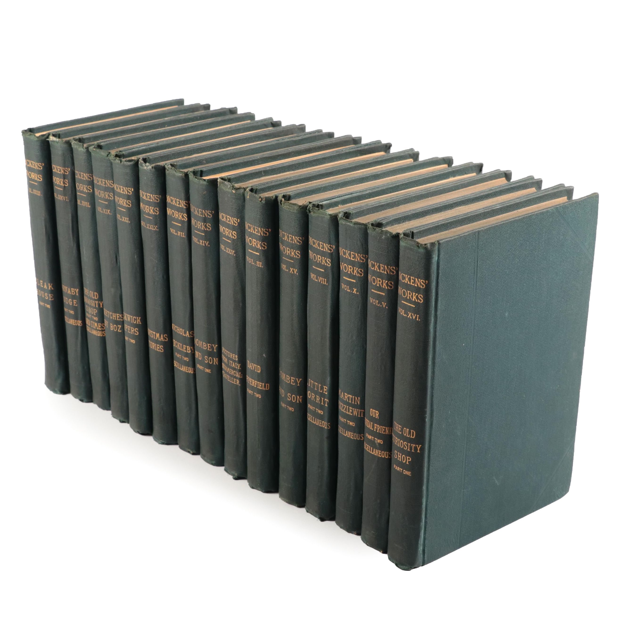 "The Works of Charles Dickens" Partial Set, Early 20th Century