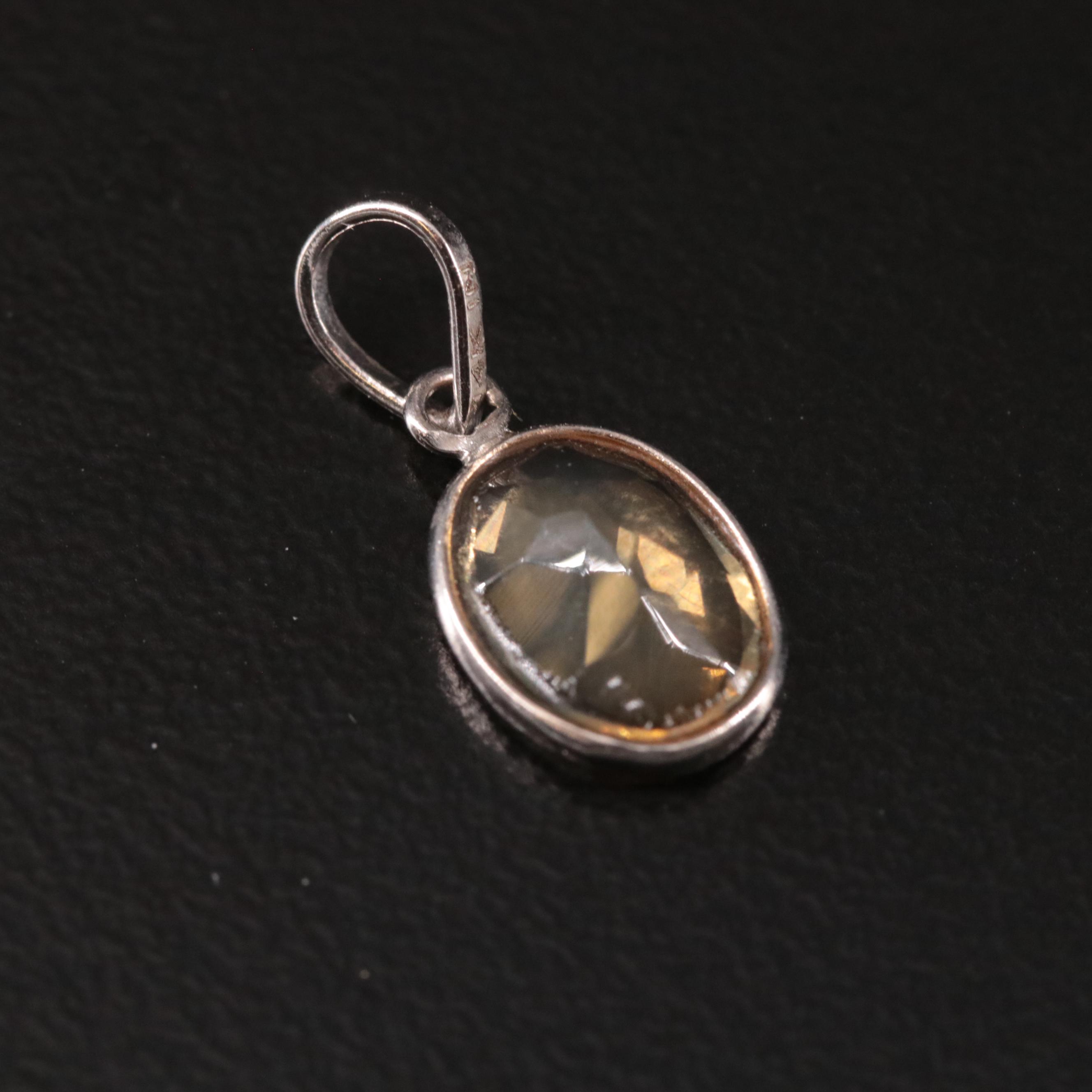 14K Citrine Pendant
