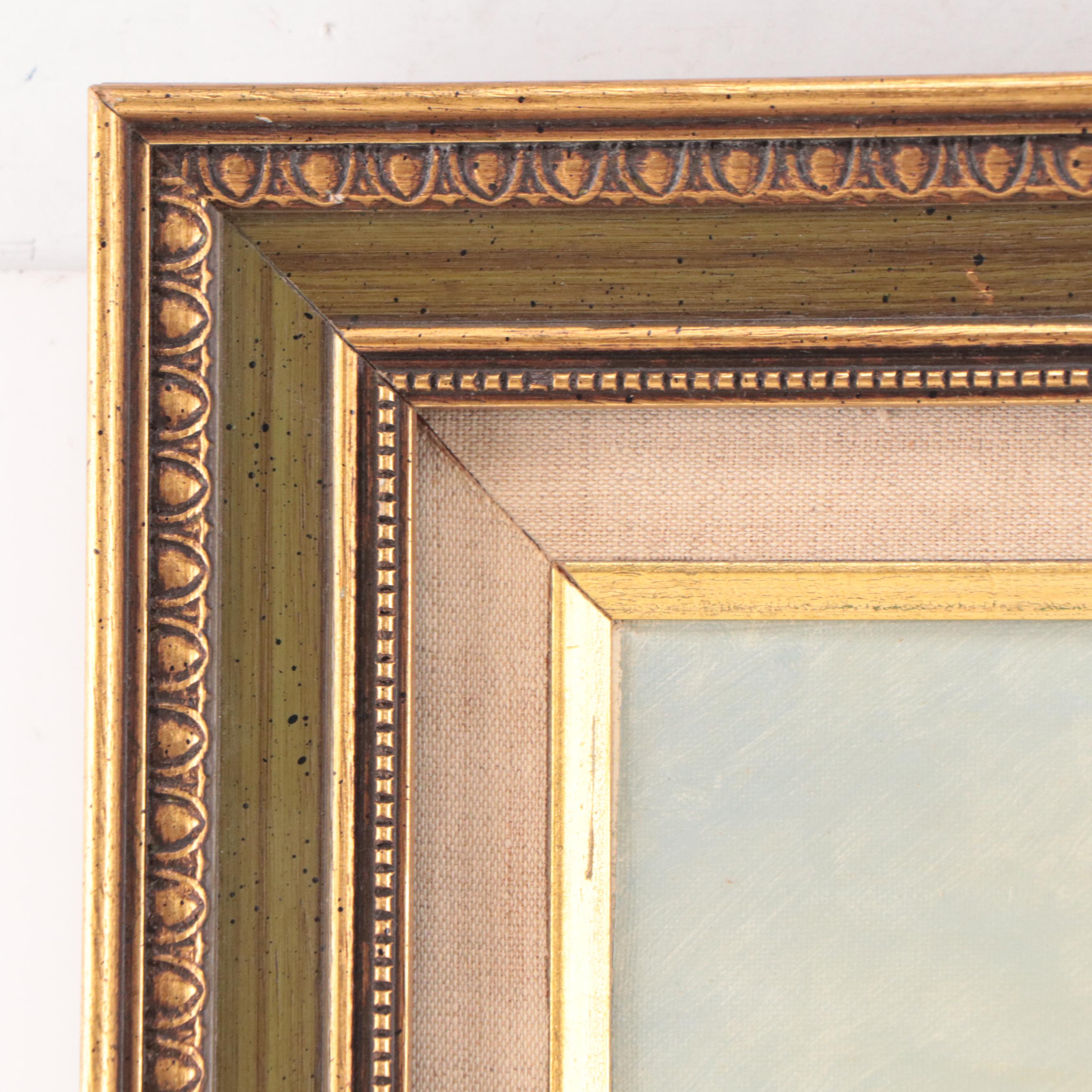 Meyer Muenchen Oil Painting of a Mountain Landscape, Mid-20th Century