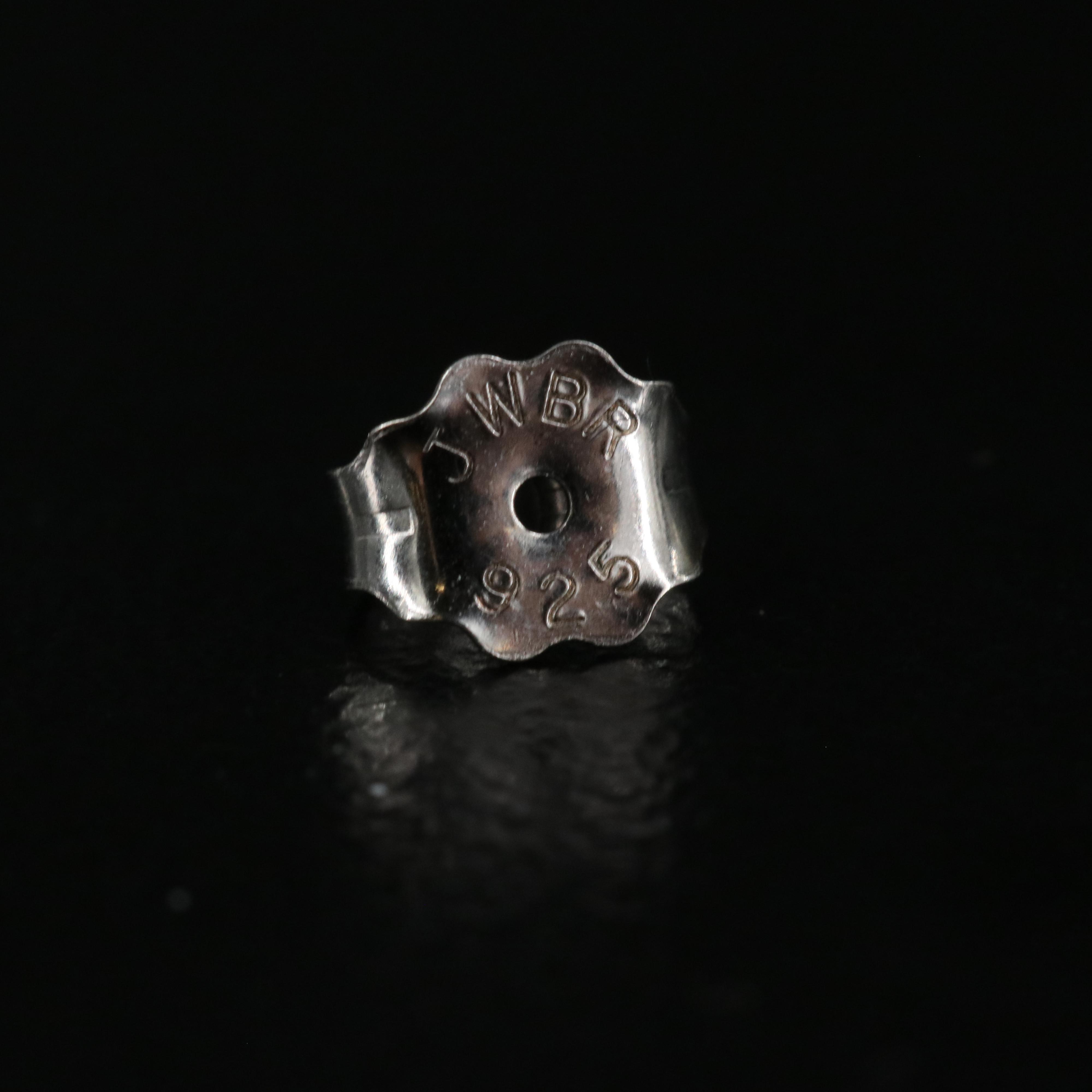 Sterling Sky Blue Topaz and White Sapphire Stud Earrings