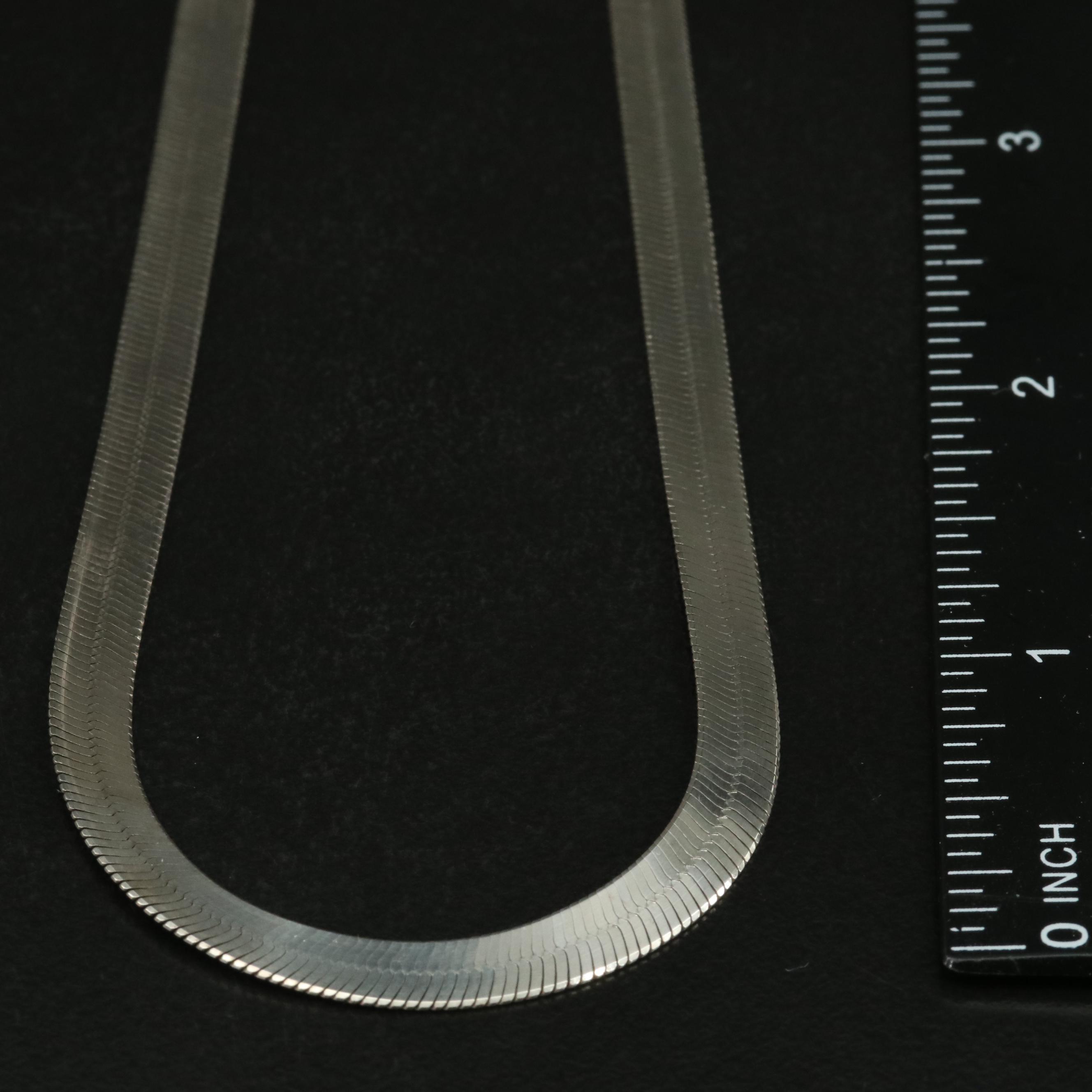 Italian Danecraft Sterling Herringbone Necklace