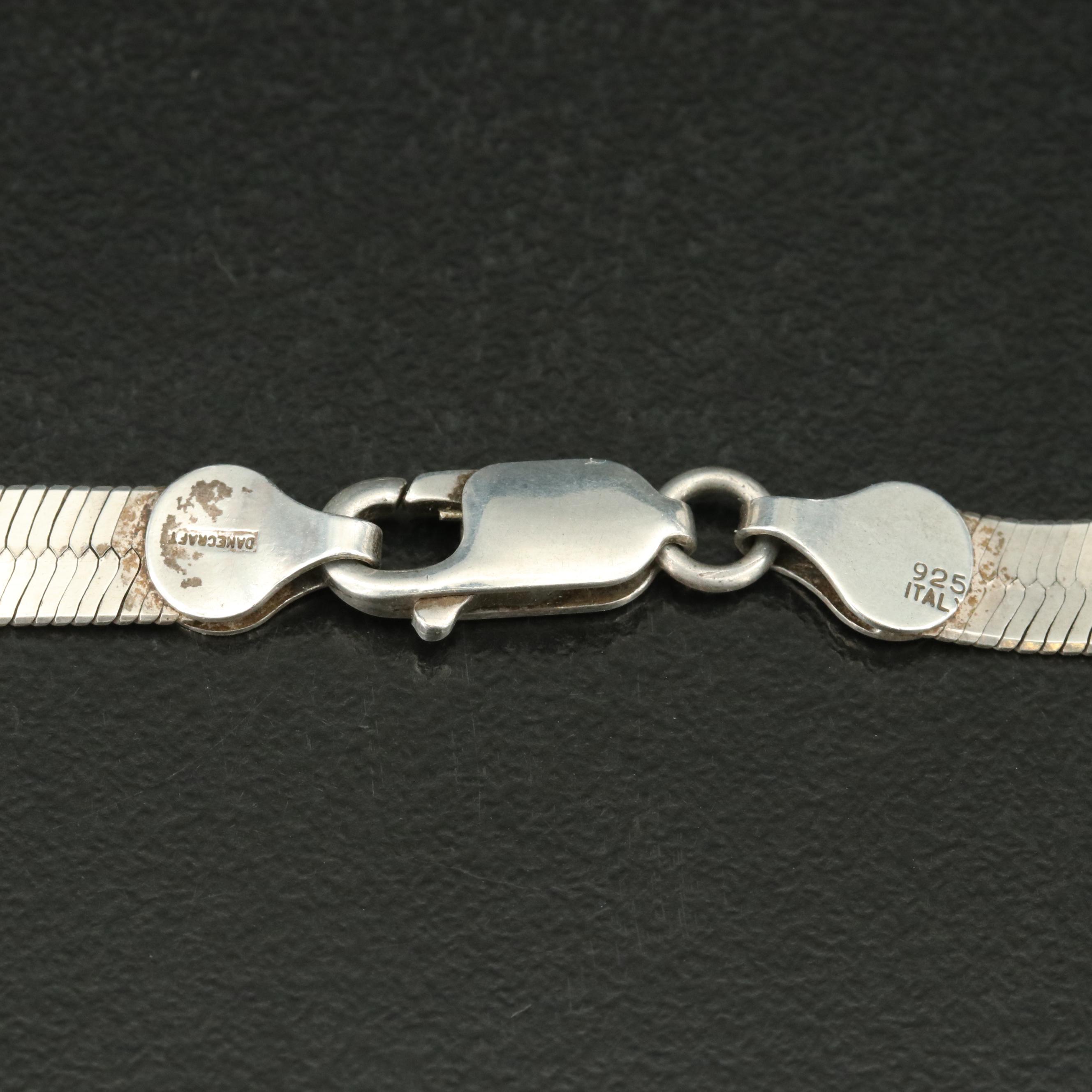 Italian Danecraft Sterling Herringbone Necklace