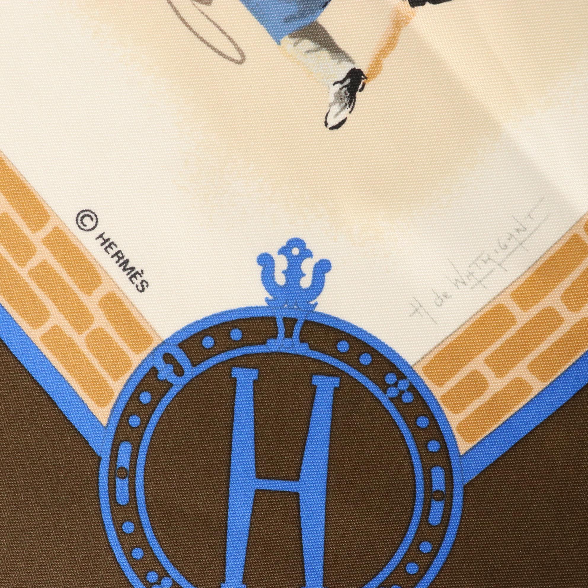 Hermès "Les Haras Nationaux" Silk Twill Scarf