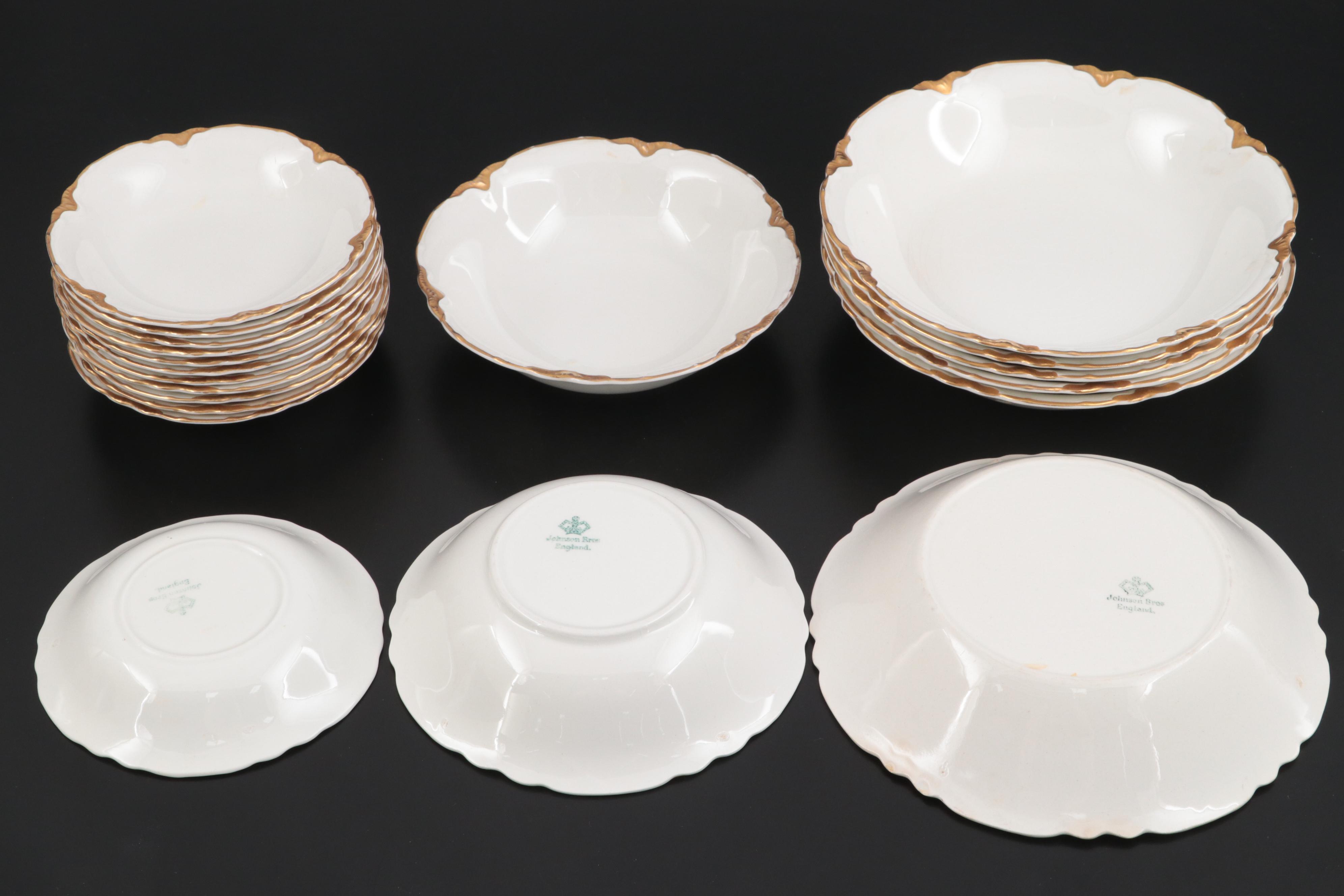 Johnson Bros. "Chantilly Gold" with Other Dinnerware and Table Accessories