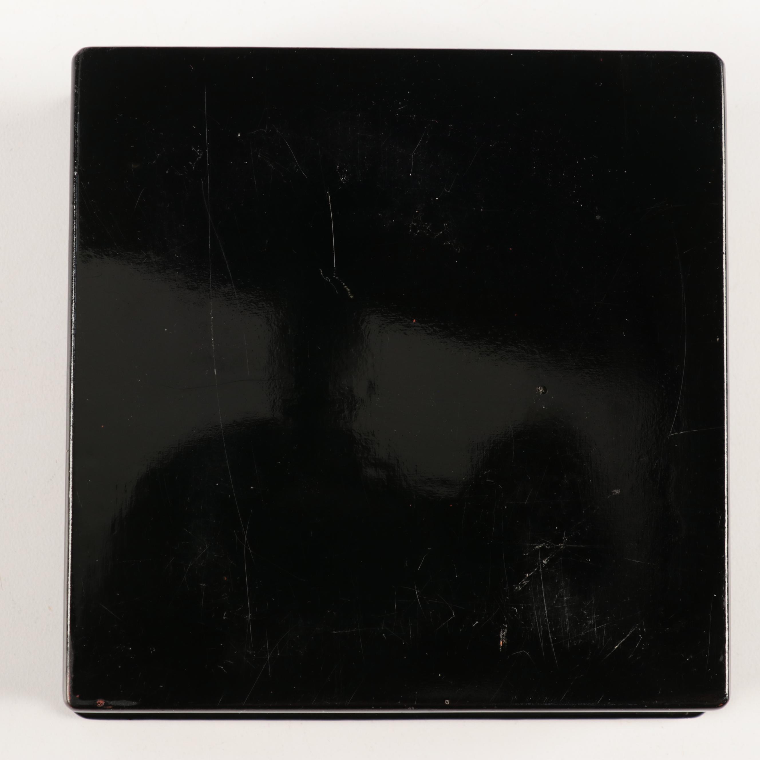 Russian Hand-Painted Lacquerware Trinket Boxes With Pamphlet