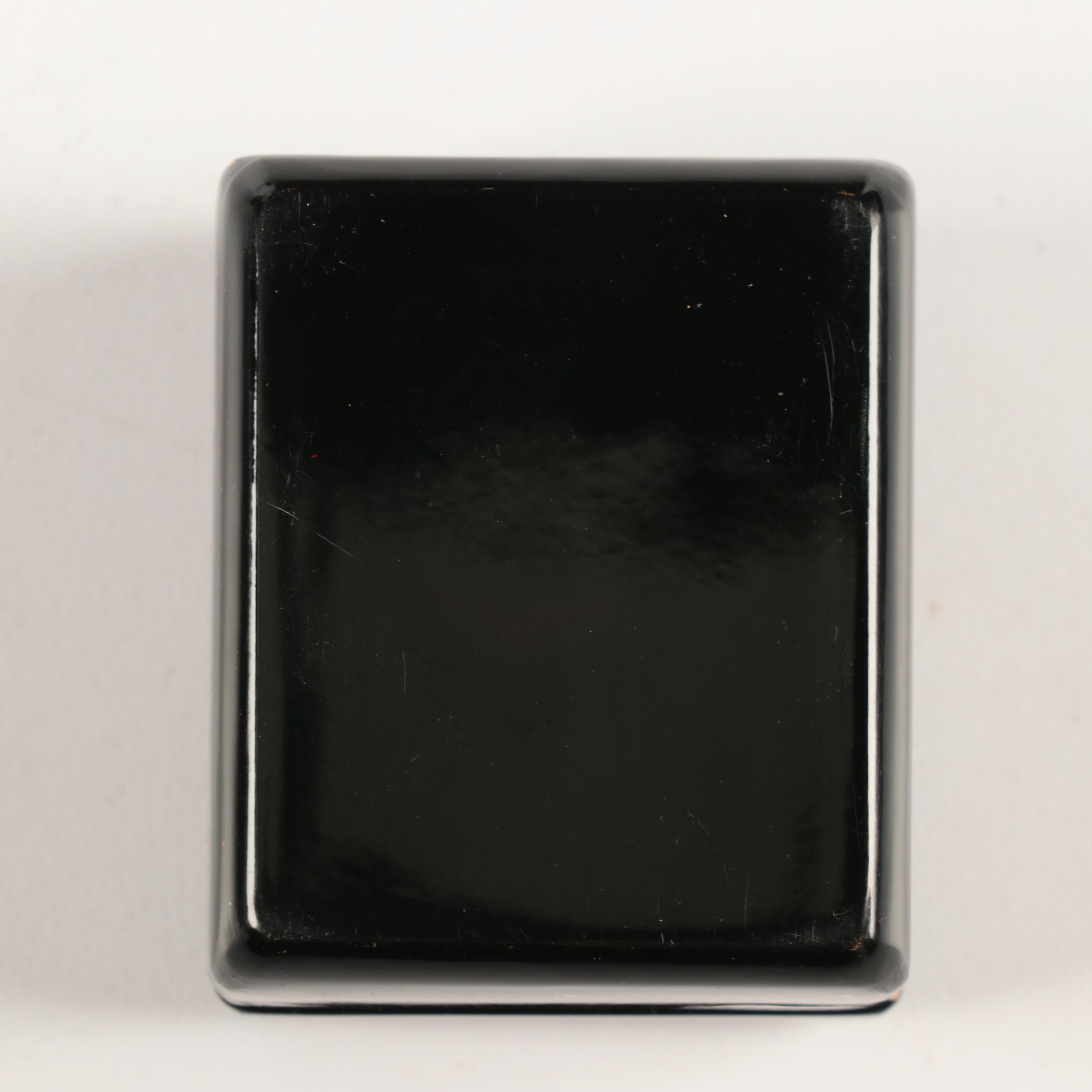 Russian Hand-Painted Lacquerware Trinket Boxes With Pamphlet