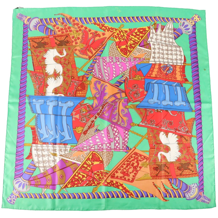 Hermès "Etendards et Bannieres" Silk Twill Scarf