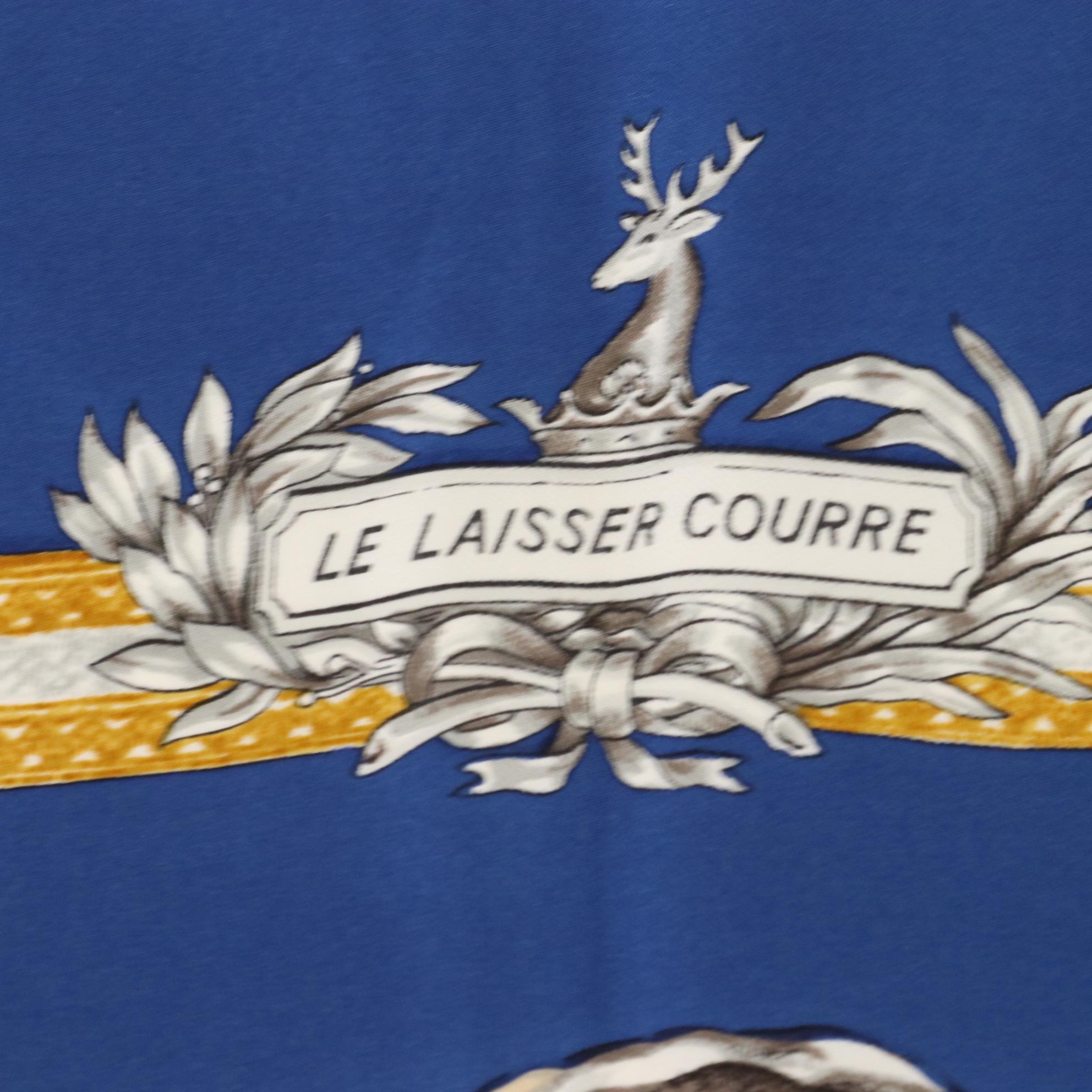 Hermès "Le Laisser Courre"  Scarf 90 in Silk Twill