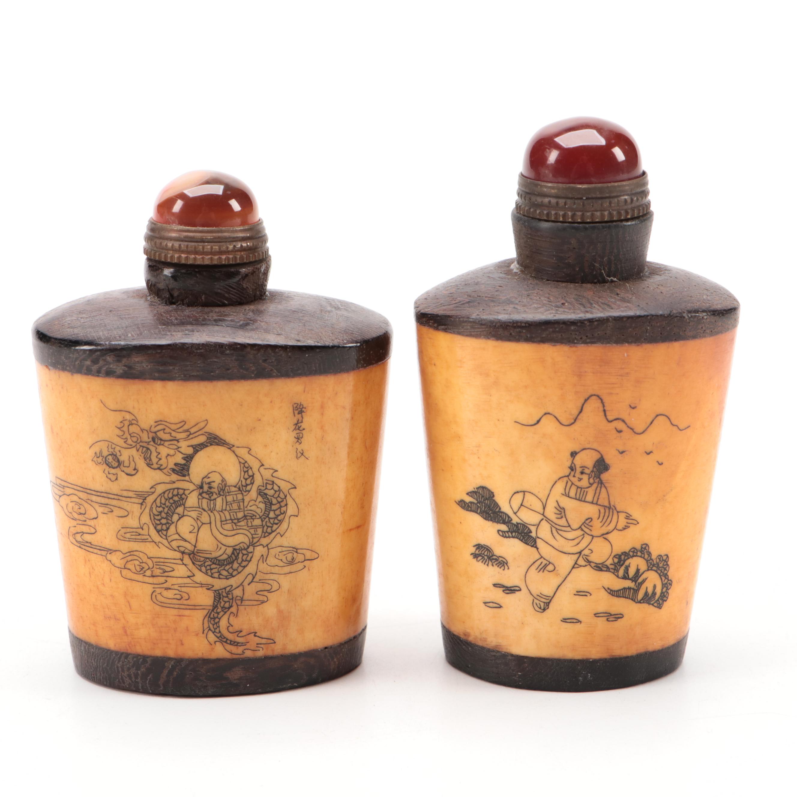 Chinese Bone Snuff Bottles