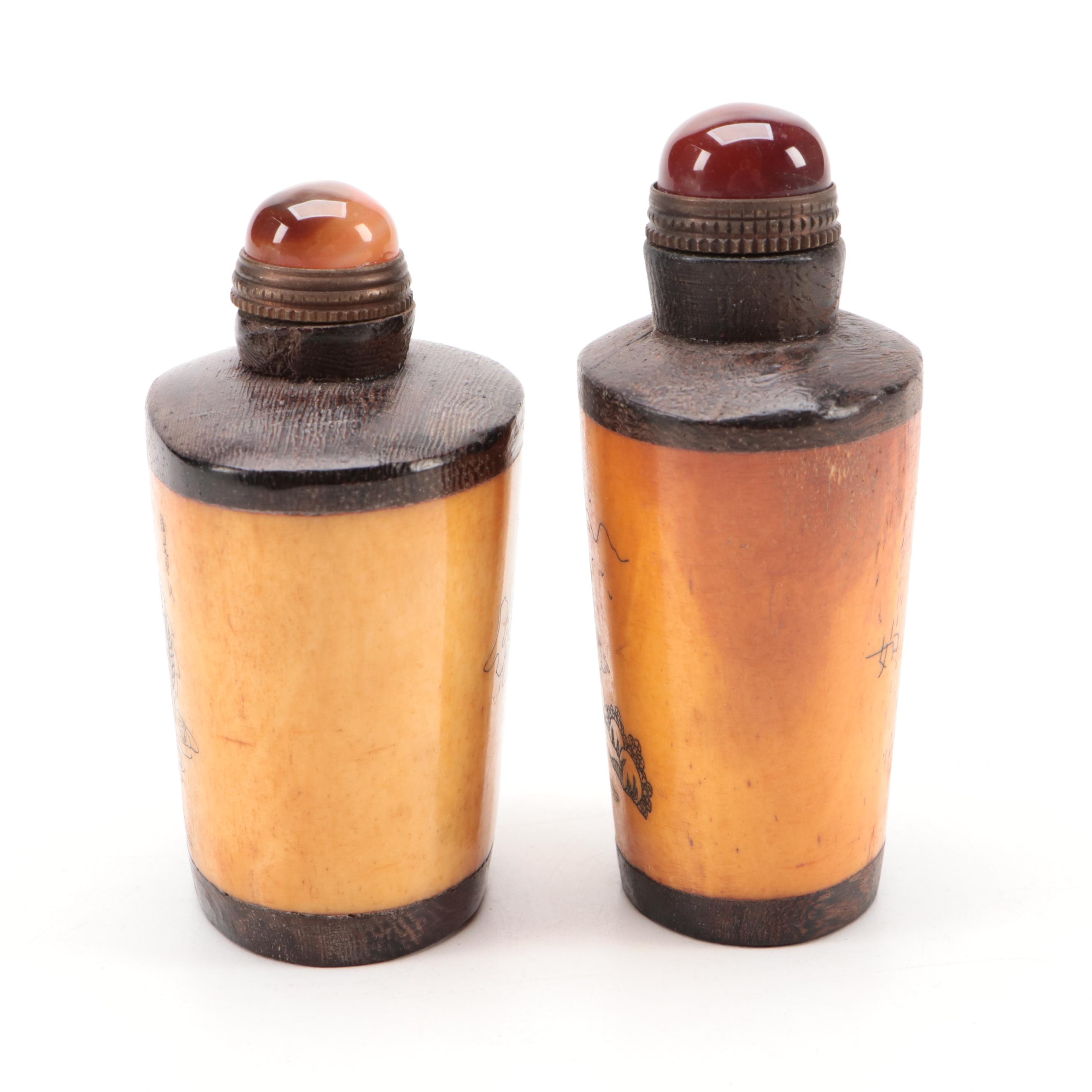 Chinese Bone Snuff Bottles